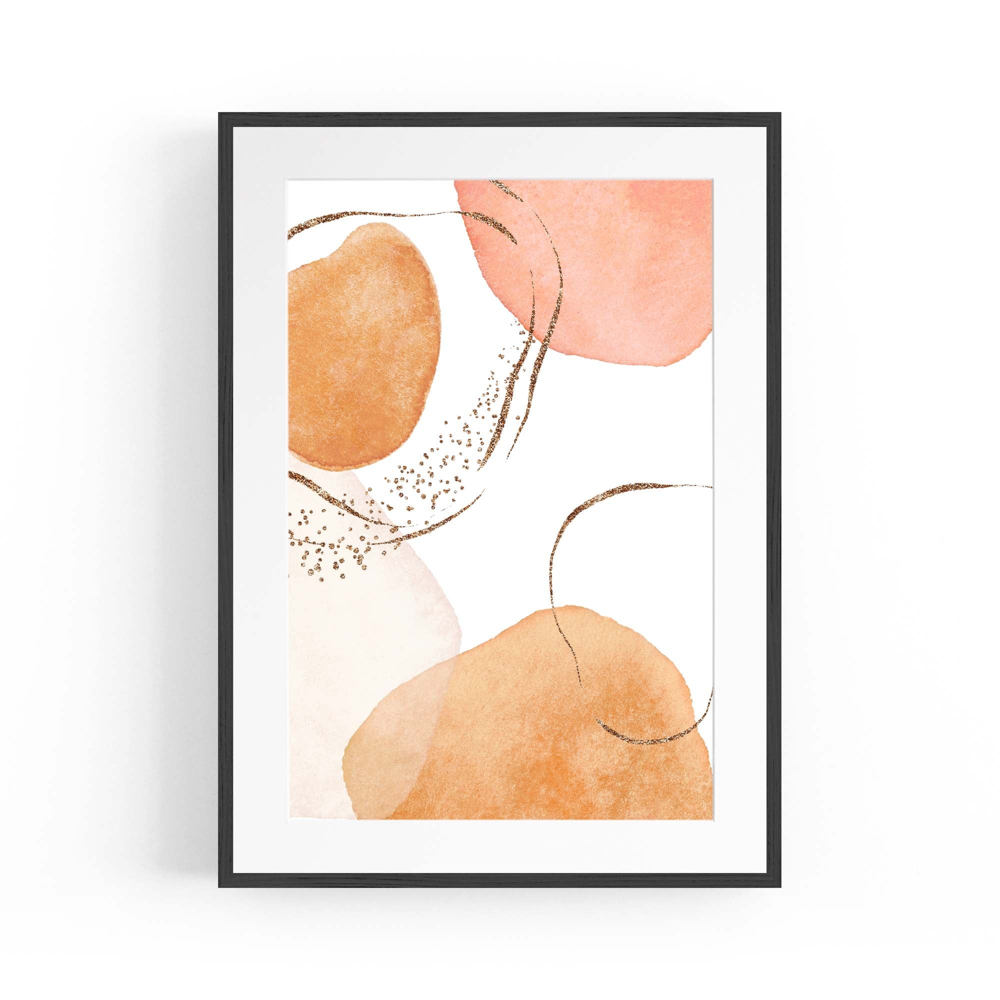Abstract Modern Watercolour Shapes Painting Wall Art #11