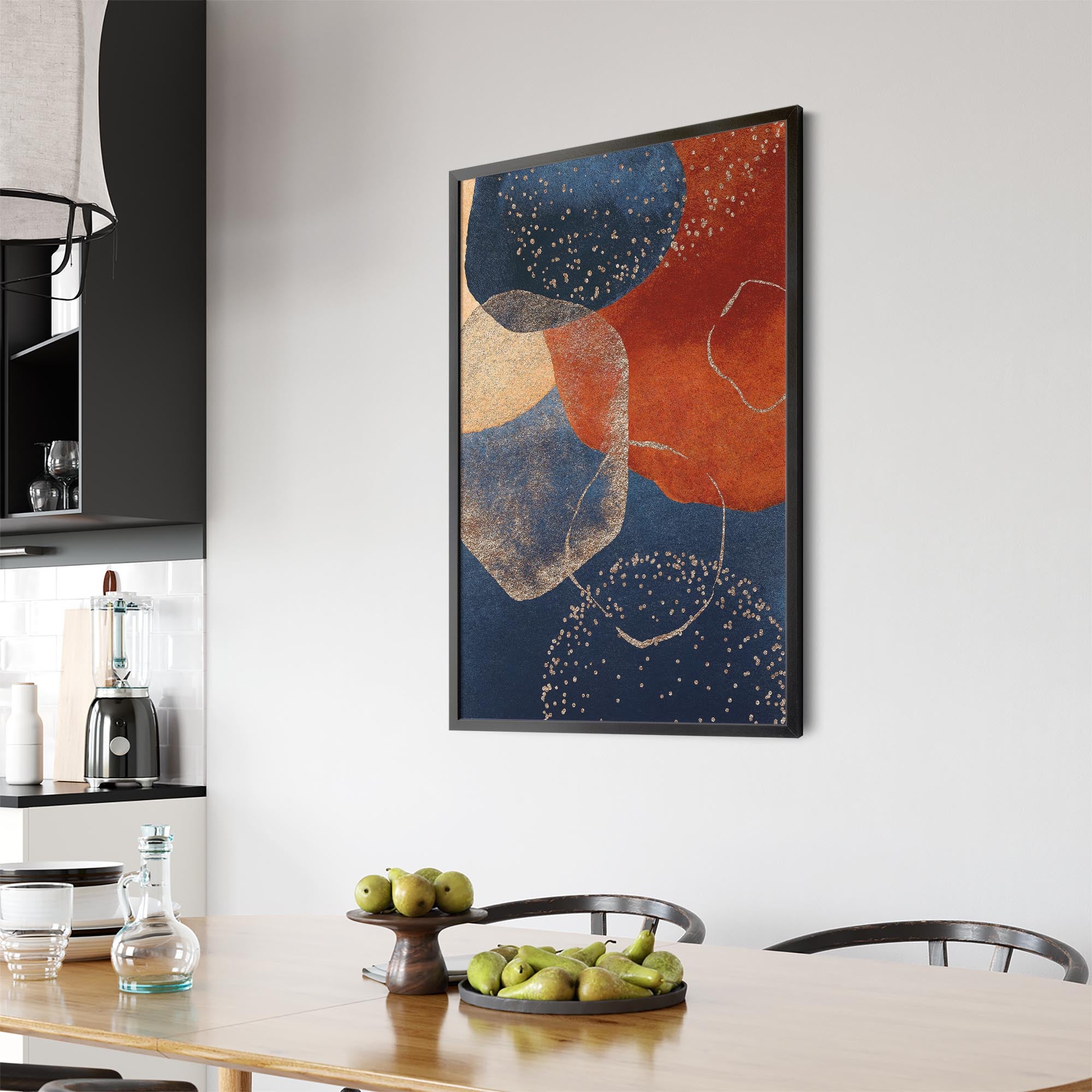 Abstract Modern Watercolour Shapes Painting Wall Art #4
