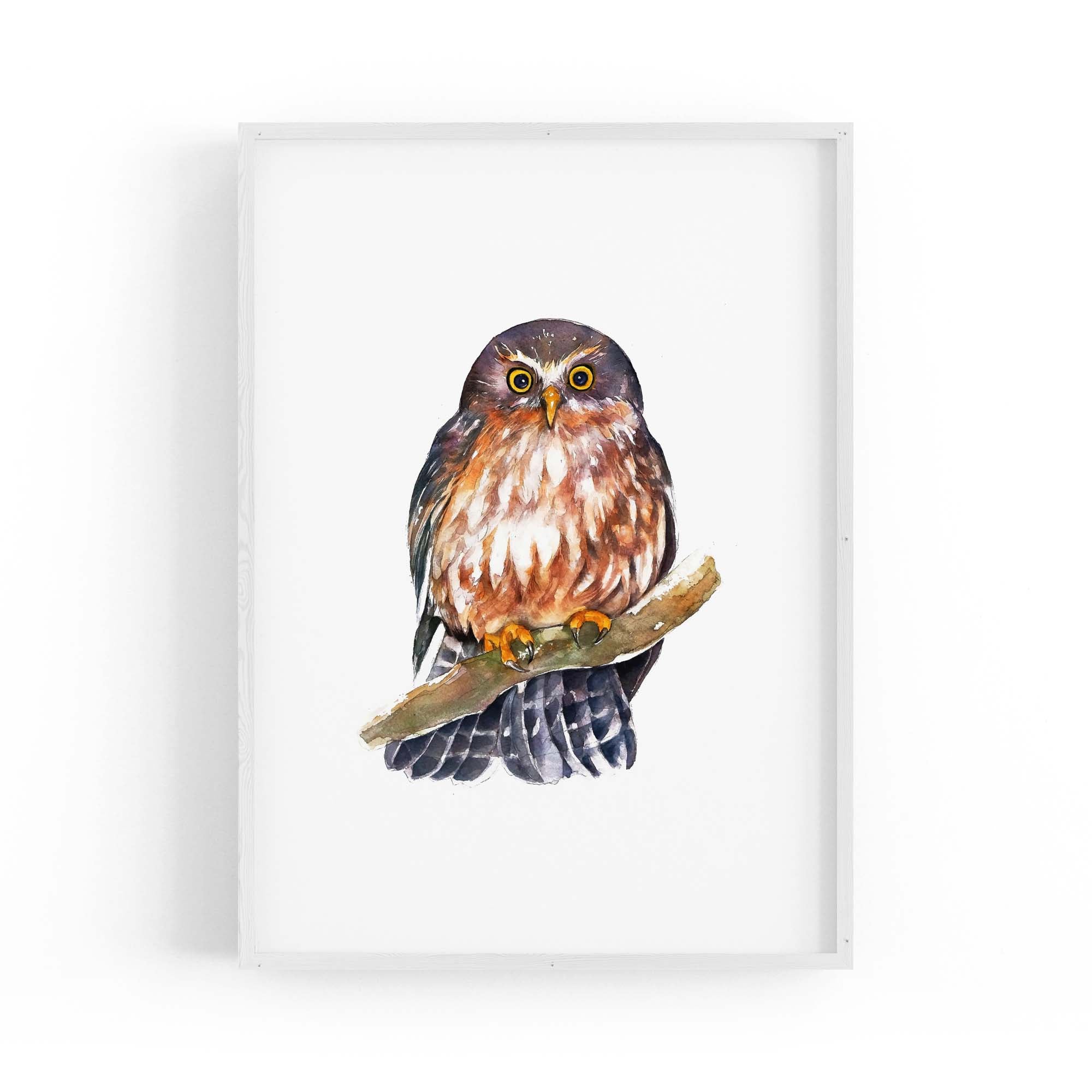 Watercolour Owl Painting Animal Nursery Wall Art