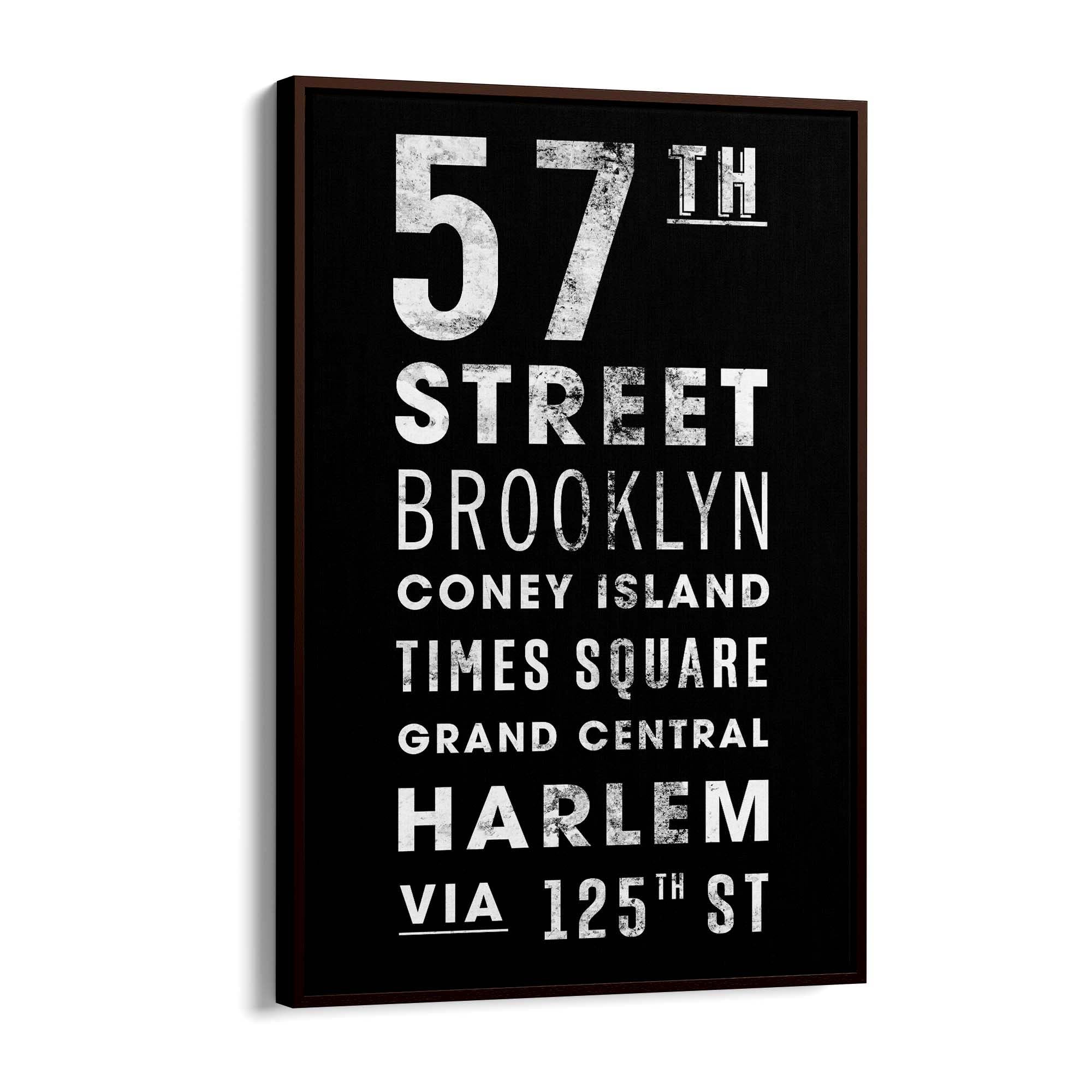 New York, Street Names Sign Urban Wall Art