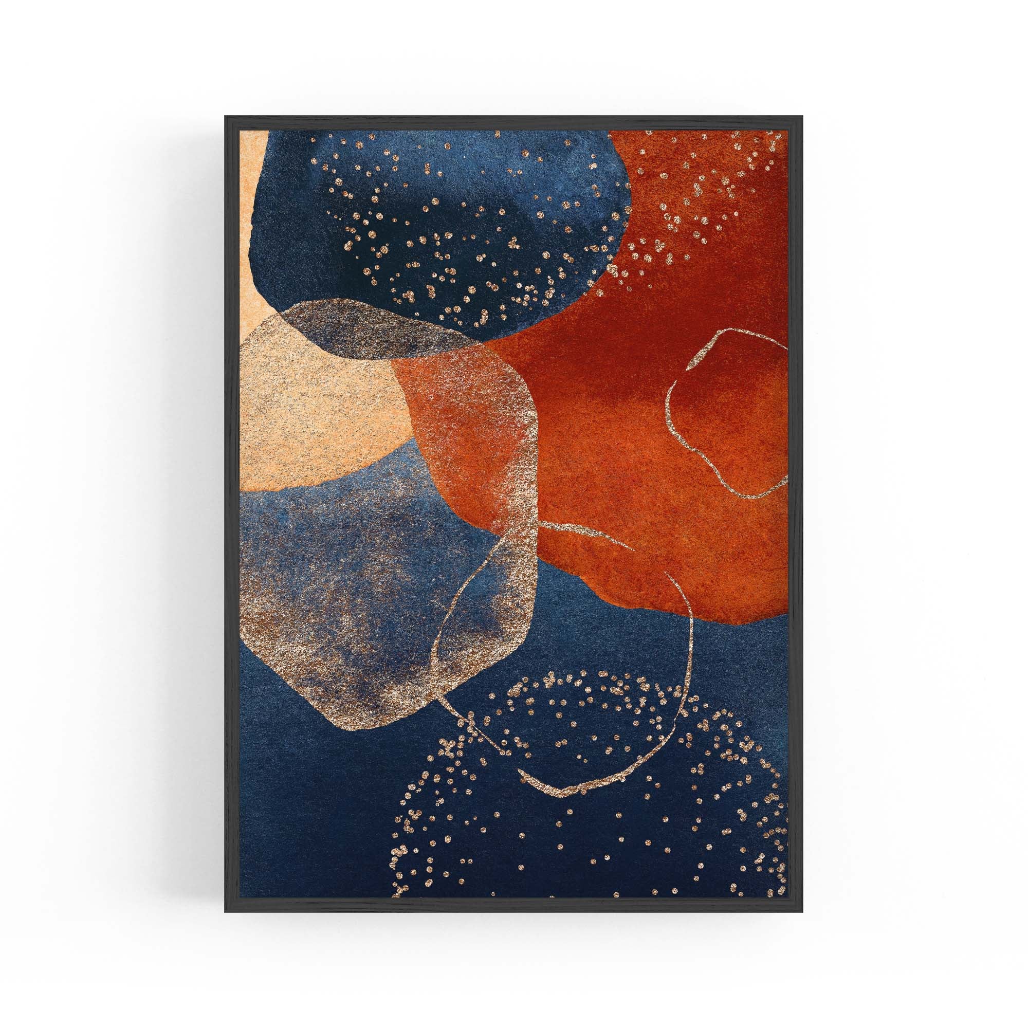 Abstract Modern Watercolour Shapes Painting Wall Art #4