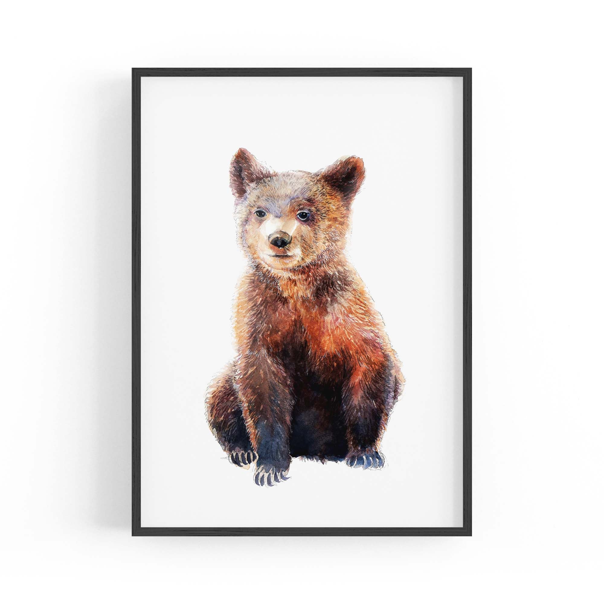 Watercolour Bear Painting Animal Nursery Wall Art