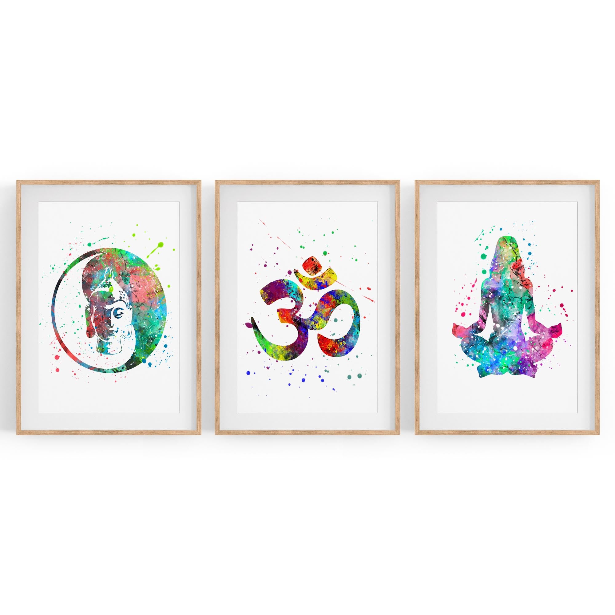 Set of Yoga Studio Watercolour Calming Wall Art