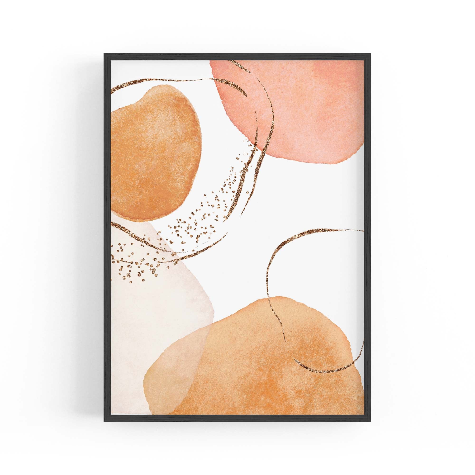 Abstract Modern Watercolour Shapes Painting Wall Art #11