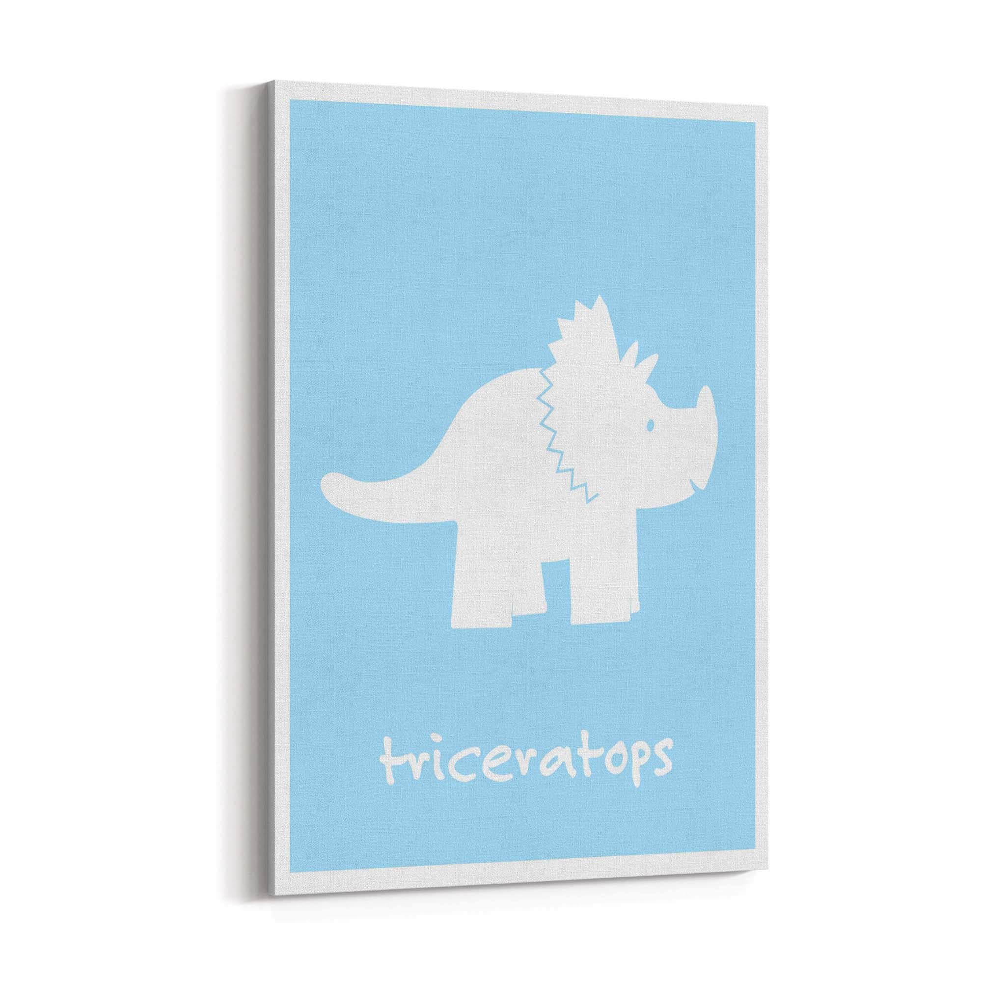 Tricerotops Dinosaur Boys Bedroom Nursery Wall Art