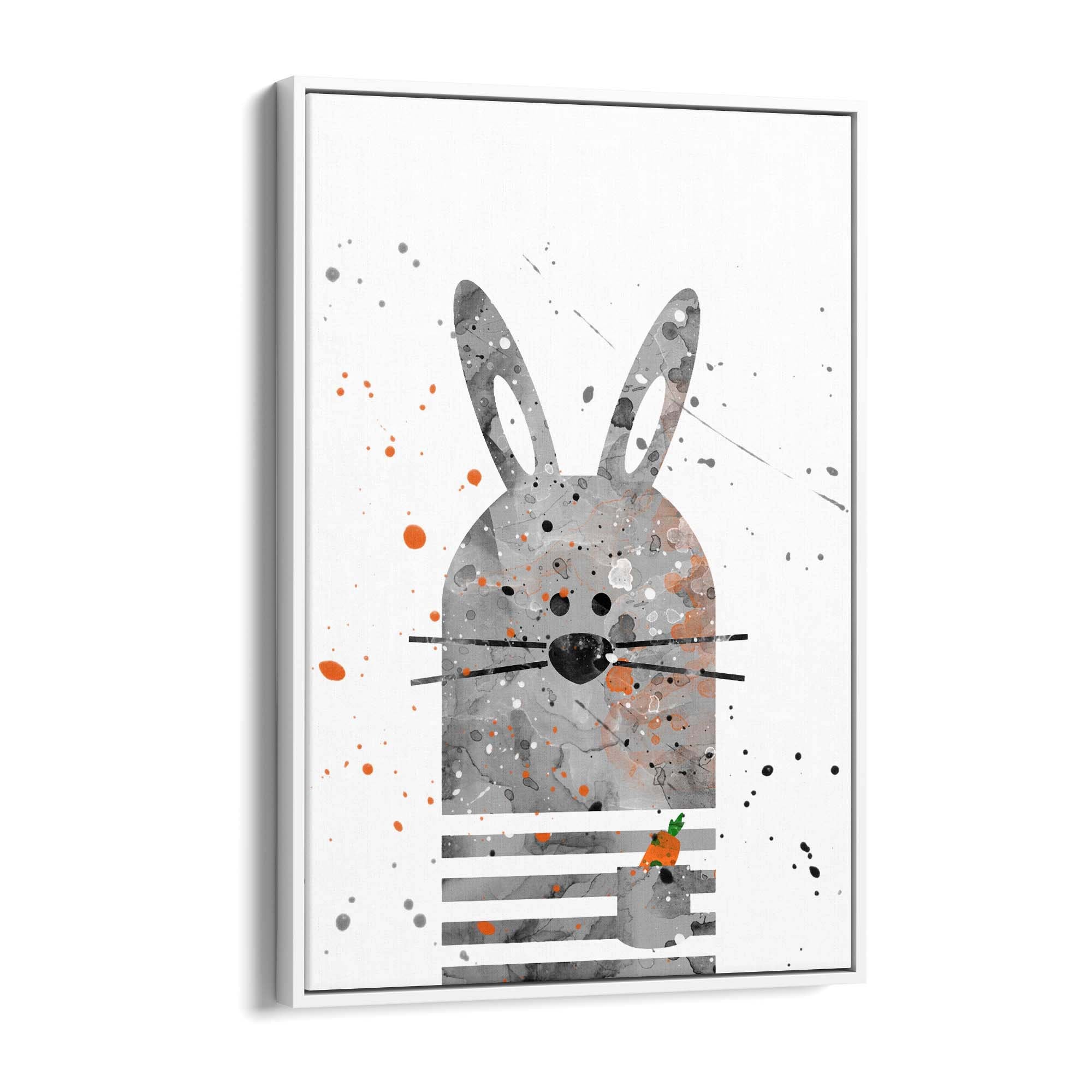 Rabbit Nursery Cartoon Cute Baby Wall Art #1