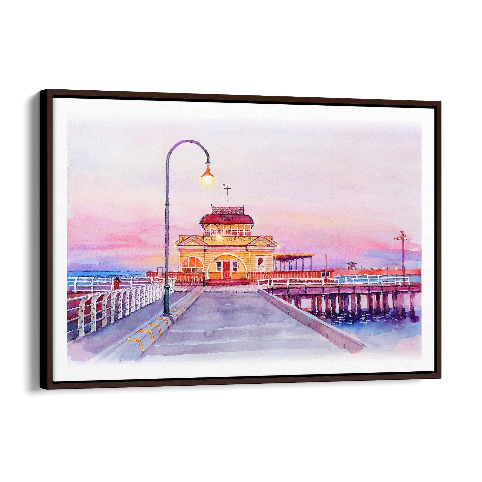 St Kilda Pier Watercolour Painting Melbourne Art