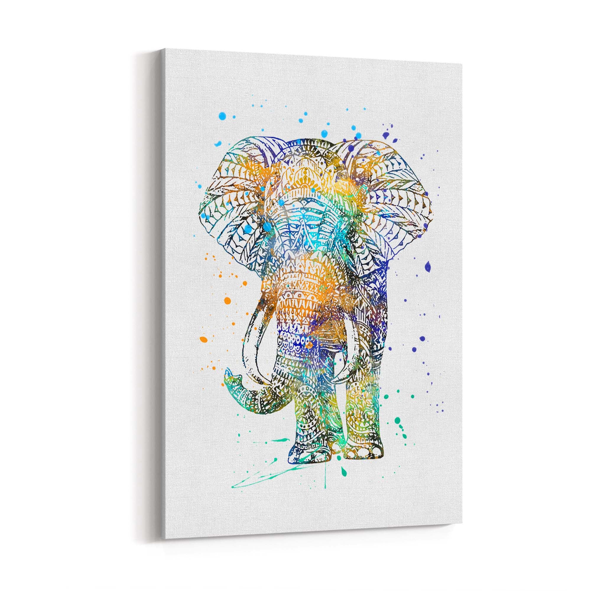 Elephant Mandala Cute Pattern Animal Wall Art
