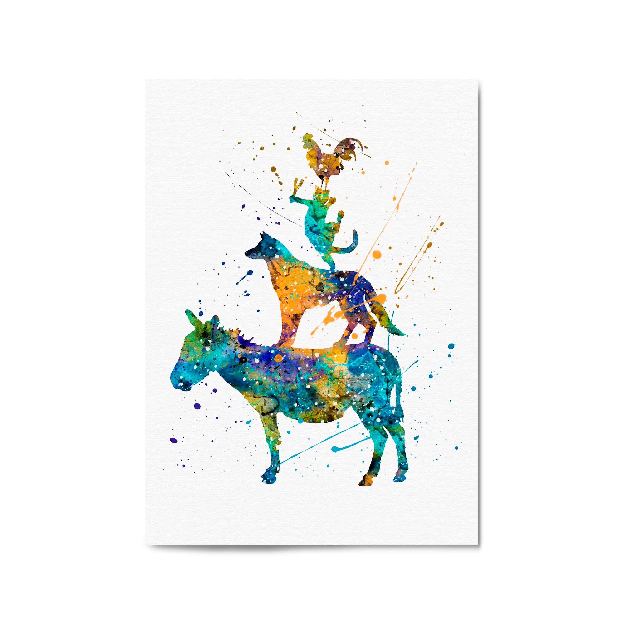 Musicians of Bremen Nursery Story Wall Art