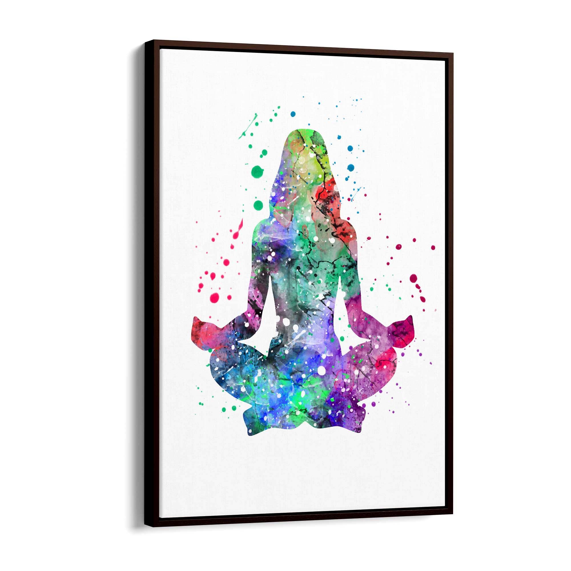 Watercolour Yoga Pose Studio Gift Wall Art