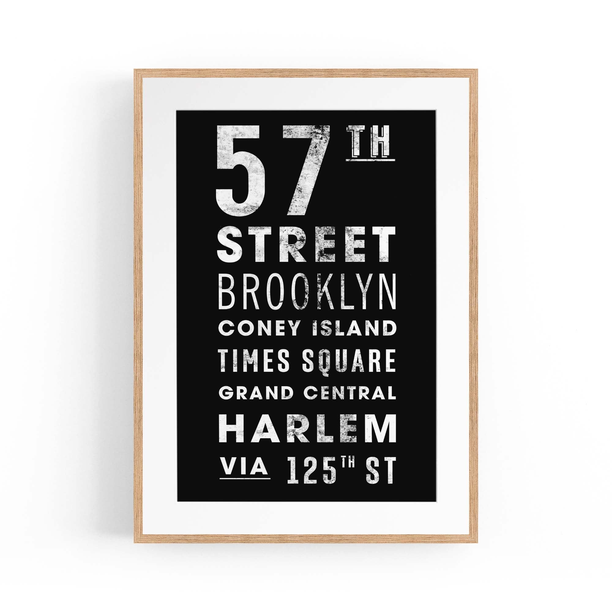 New York, Street Names Sign Urban Wall Art