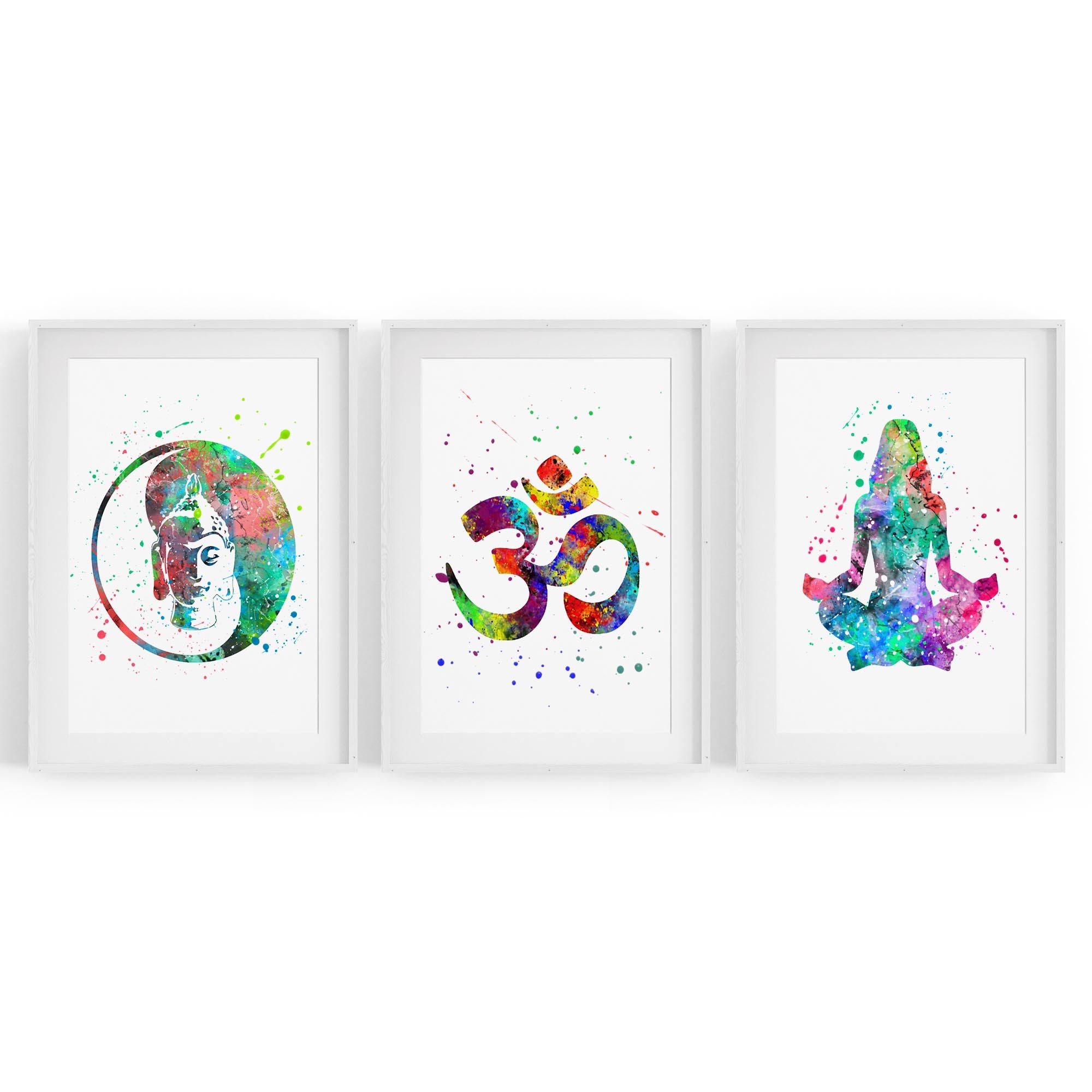 Set of Yoga Studio Watercolour Calming Wall Art