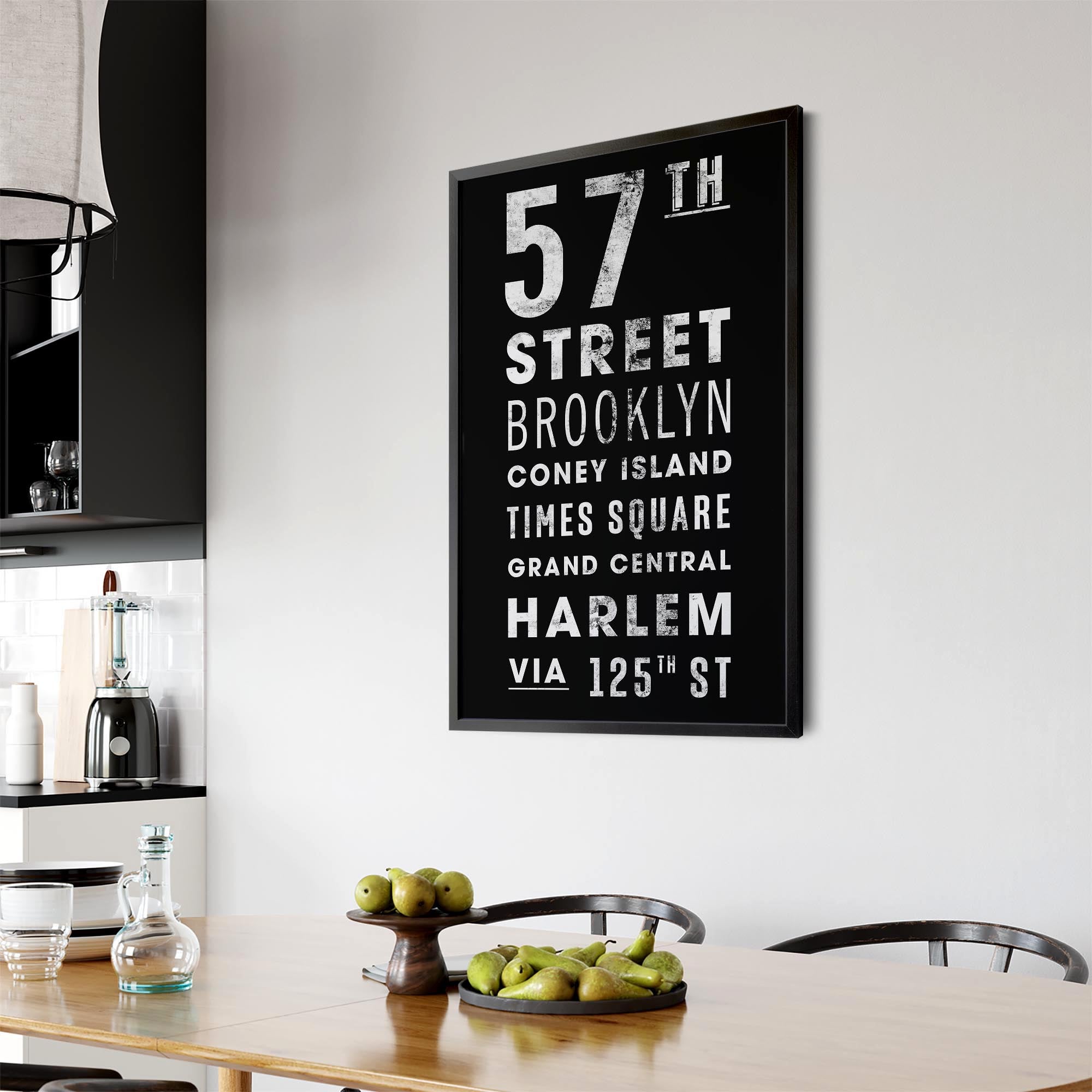 New York, Street Names Sign Urban Wall Art