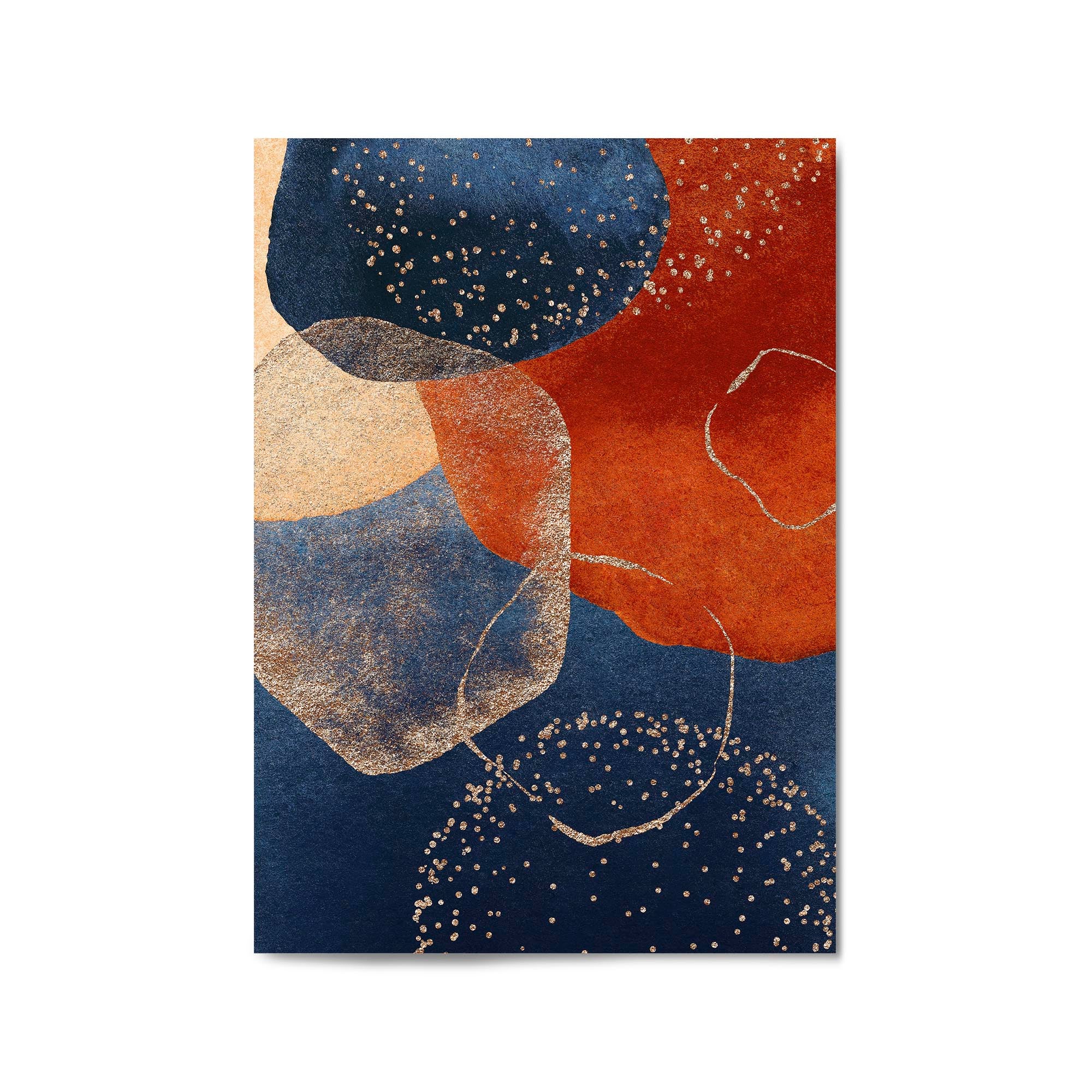Abstract Modern Watercolour Shapes Painting Wall Art #4