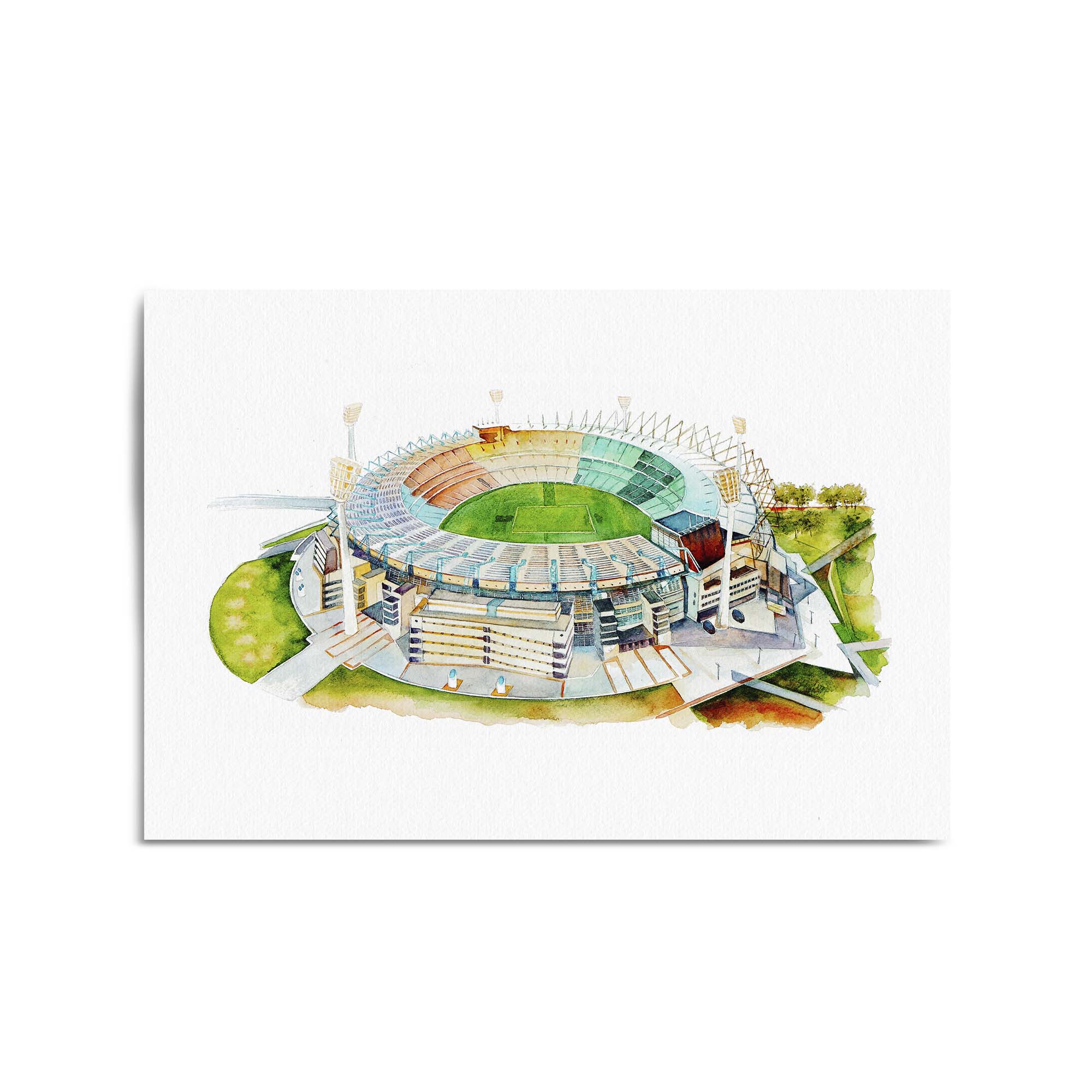 Melbourne Cricket Ground Watercolour MCG Wall Art