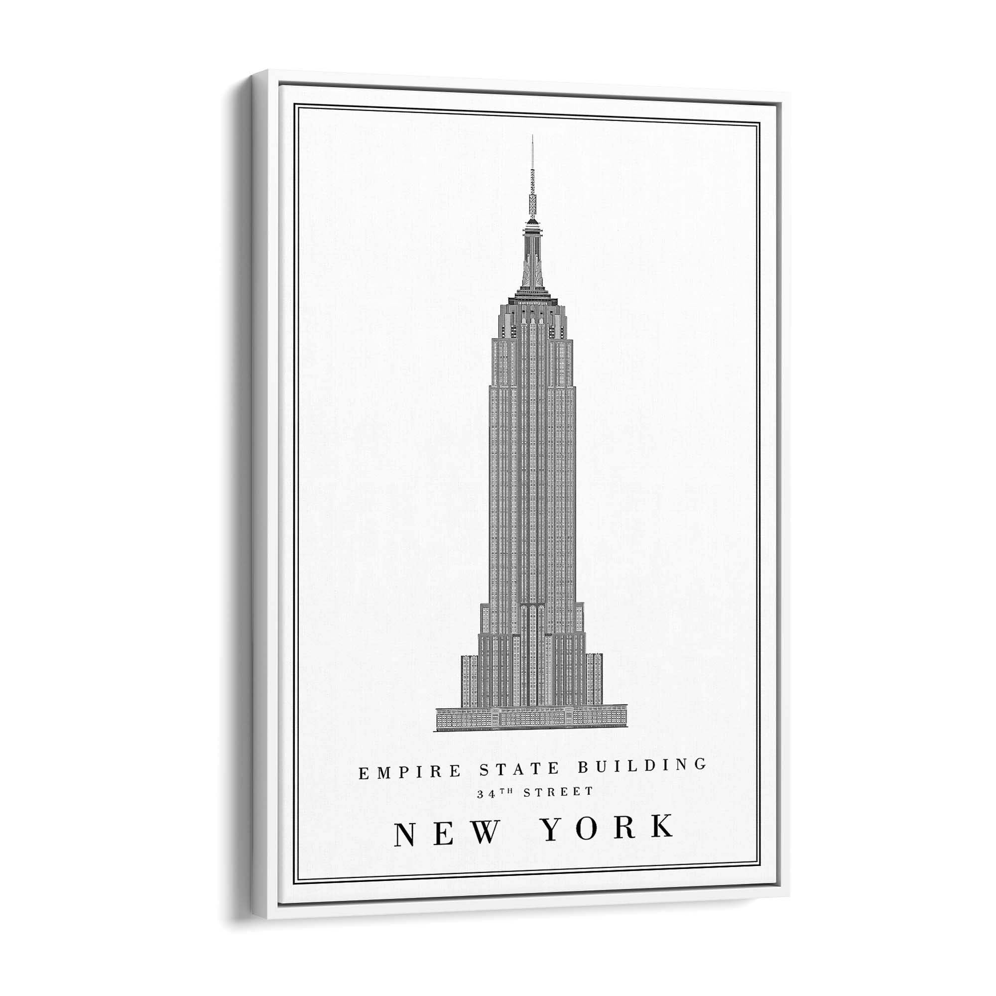 Empire State Building Minimal New York Wall Art