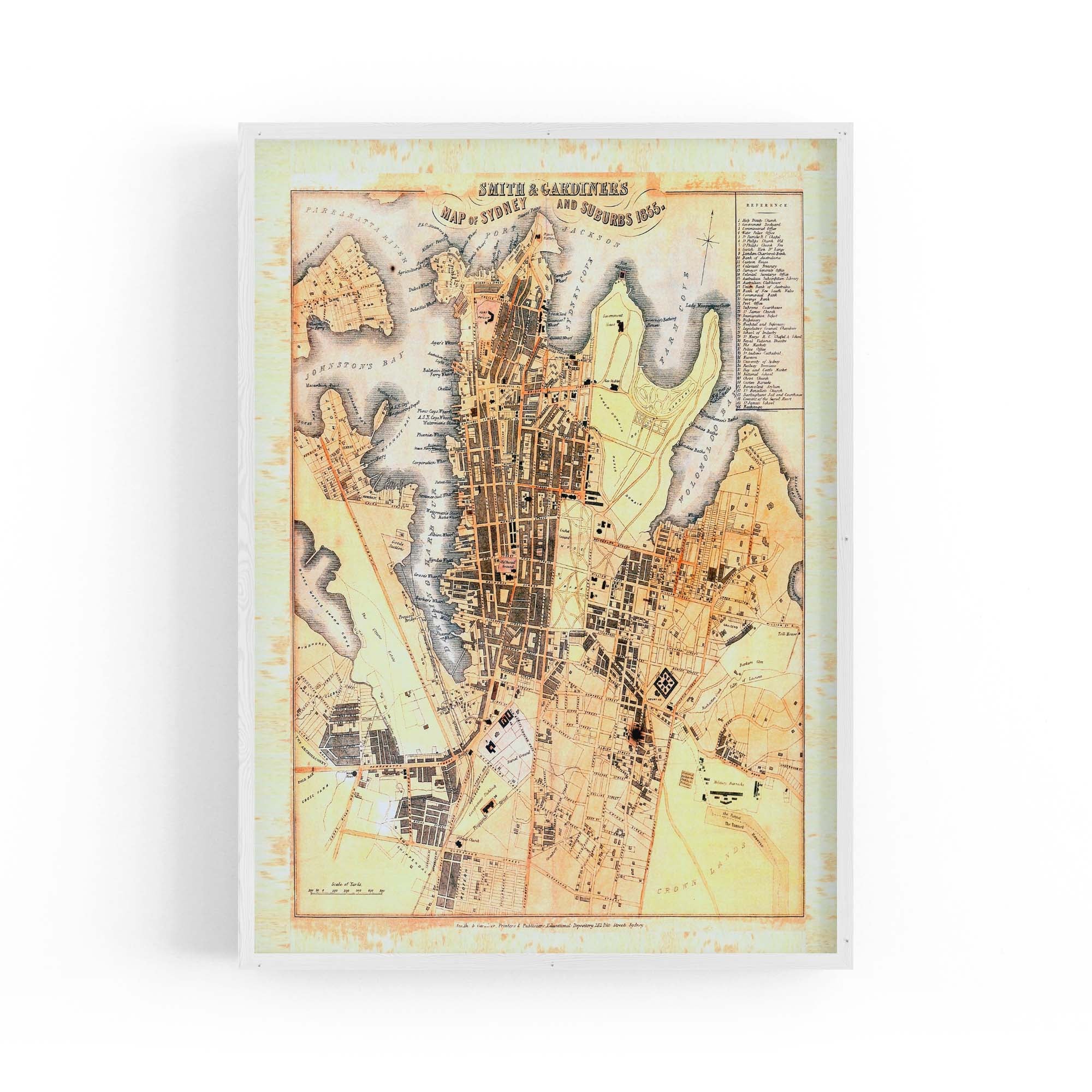 Sydney Vintage Map Australian Old Wall Art #2