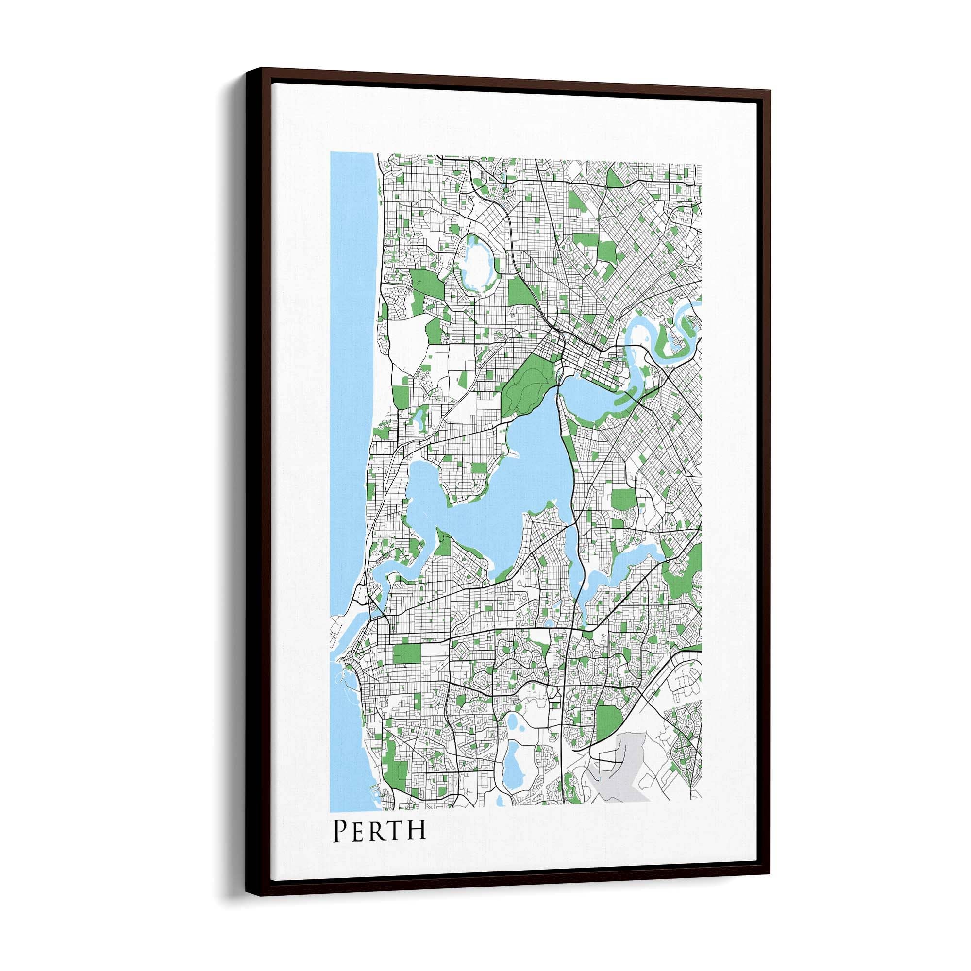 Minimal Perth Map Western Australia Wall Art
