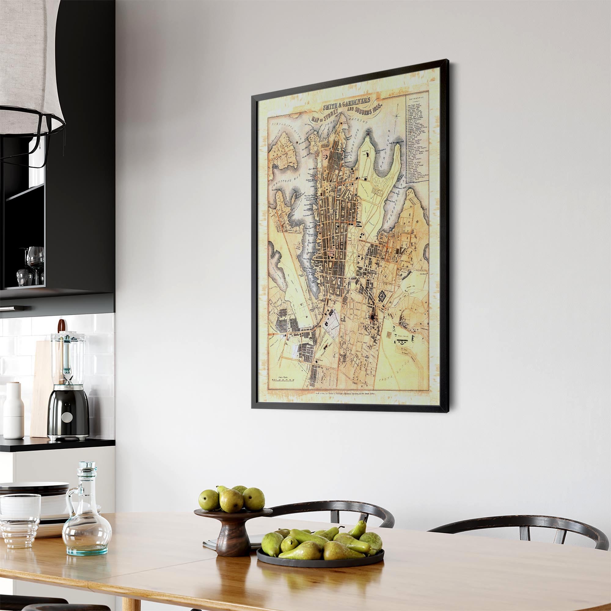 Sydney Vintage Map Australian Old Wall Art #2
