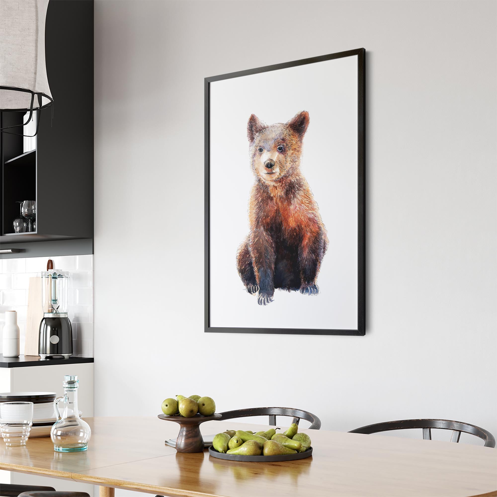 Watercolour Bear Painting Animal Nursery Wall Art