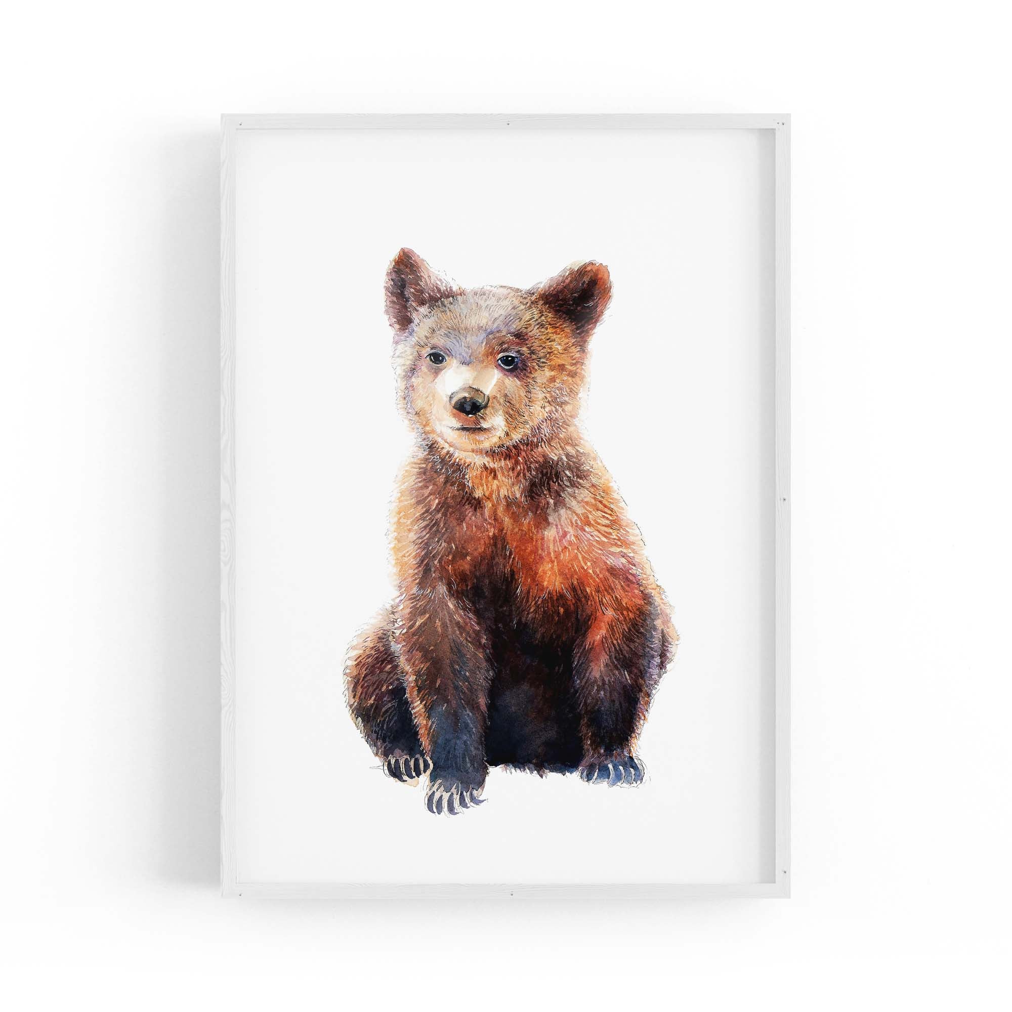 Watercolour Bear Painting Animal Nursery Wall Art