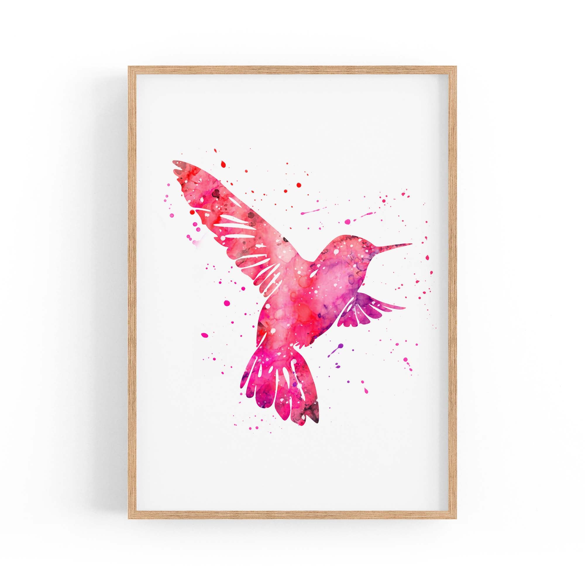 Watercolour Hummingbird Bird Nursery Wall Art #3