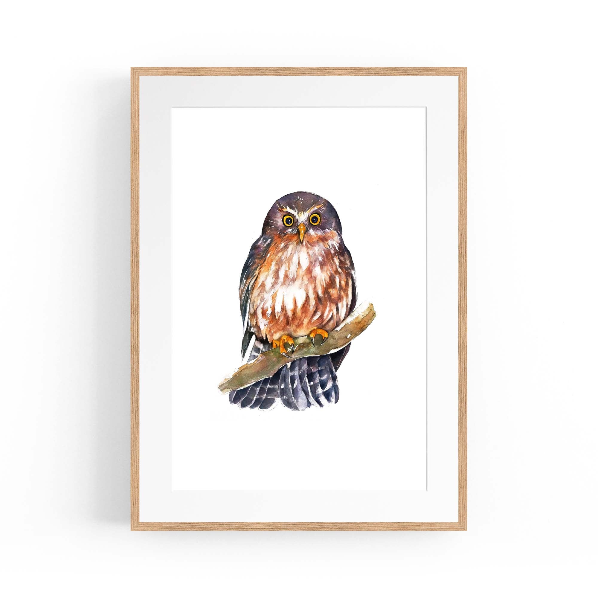 Watercolour Owl Painting Animal Nursery Wall Art