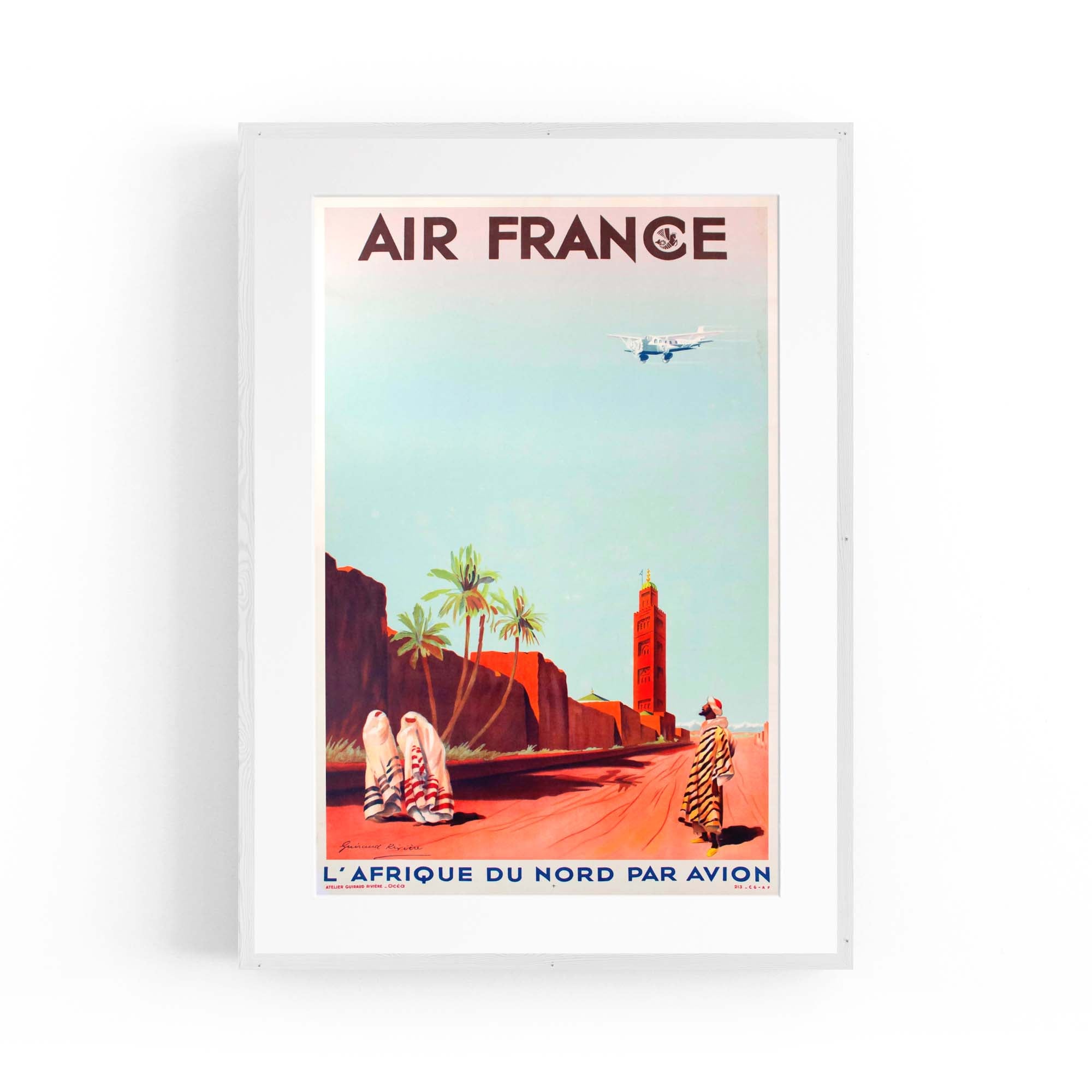 North Africa by Air France Vintage Travel Advert Wall Art