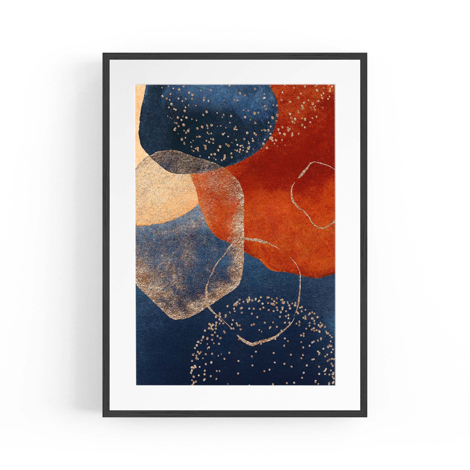 Abstract Modern Watercolour Shapes Painting Wall Art #4