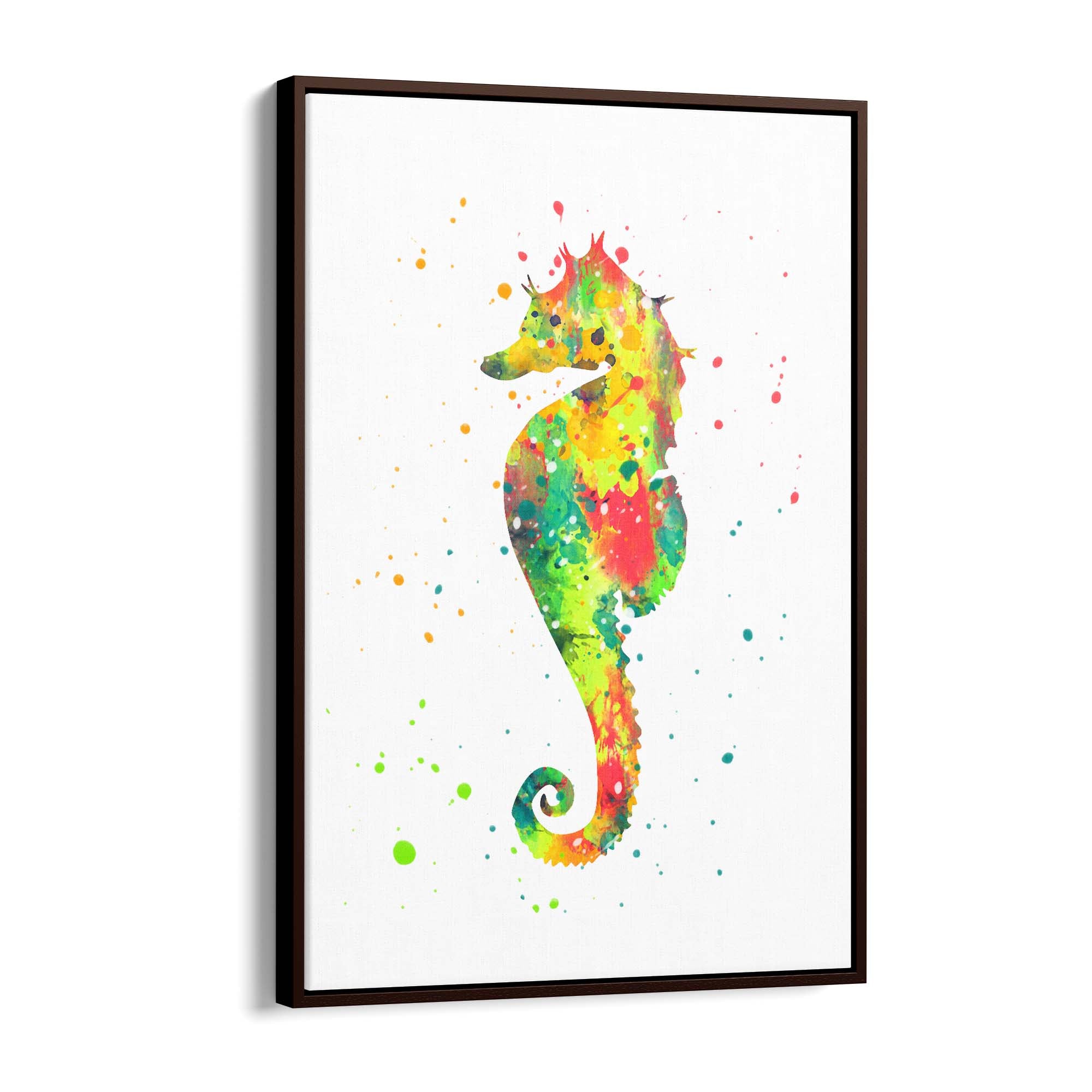 Seahorse Cartoon Sealife Nursery Baby Wall Art #1