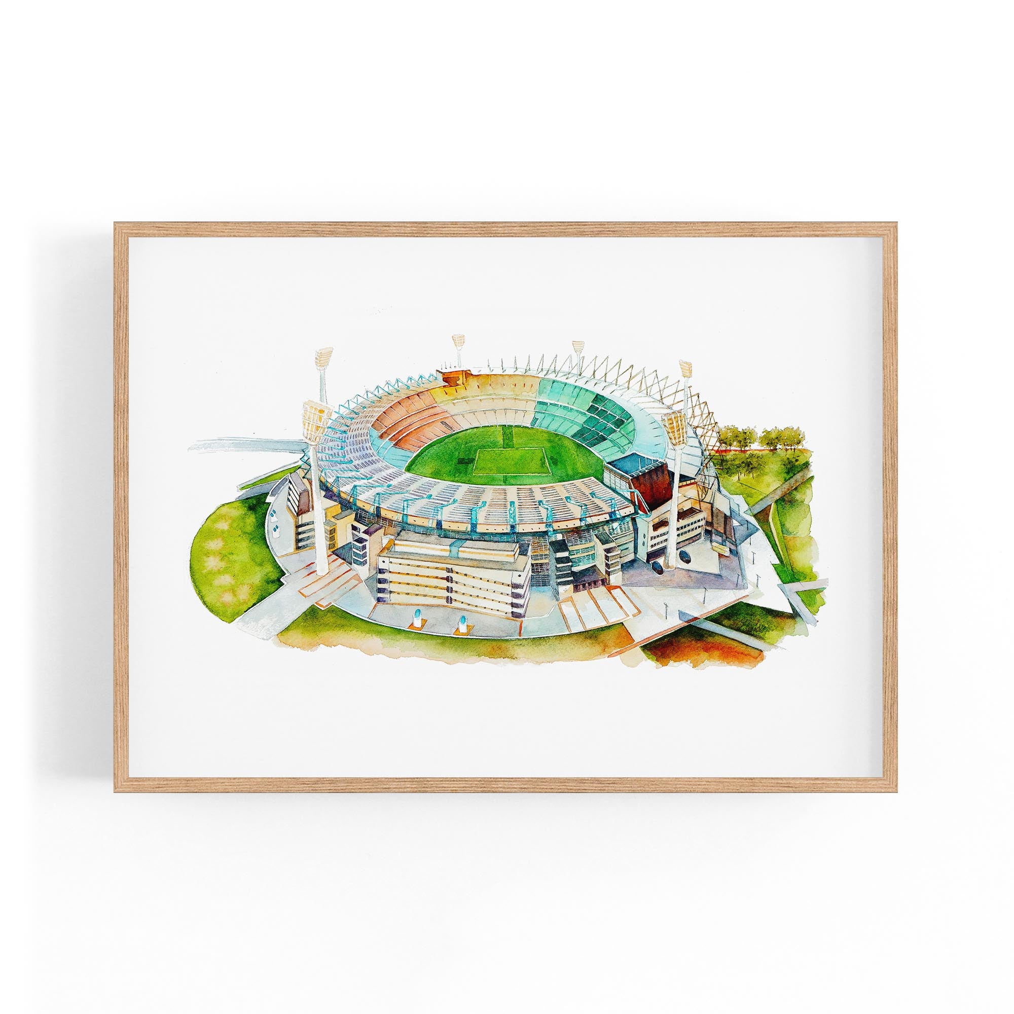 Melbourne Cricket Ground Watercolour MCG Wall Art