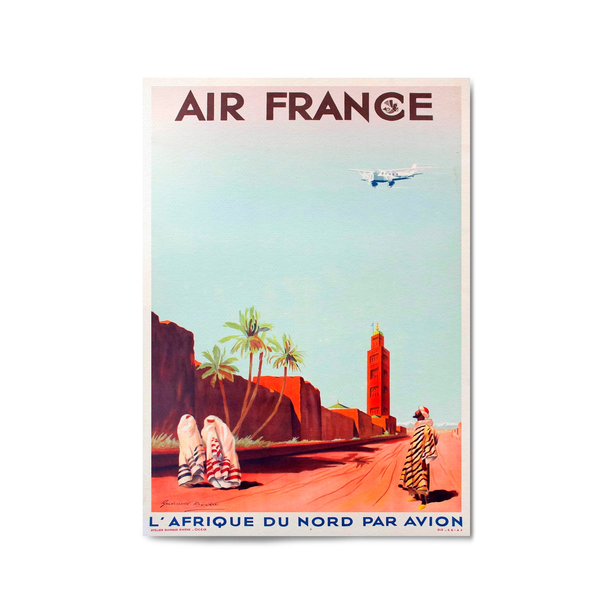 North Africa by Air France Vintage Travel Advert Wall Art