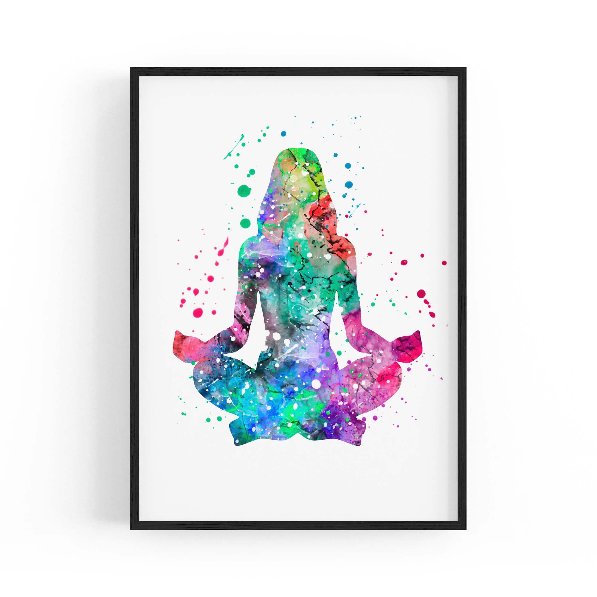Watercolour Yoga Pose Studio Gift Wall Art