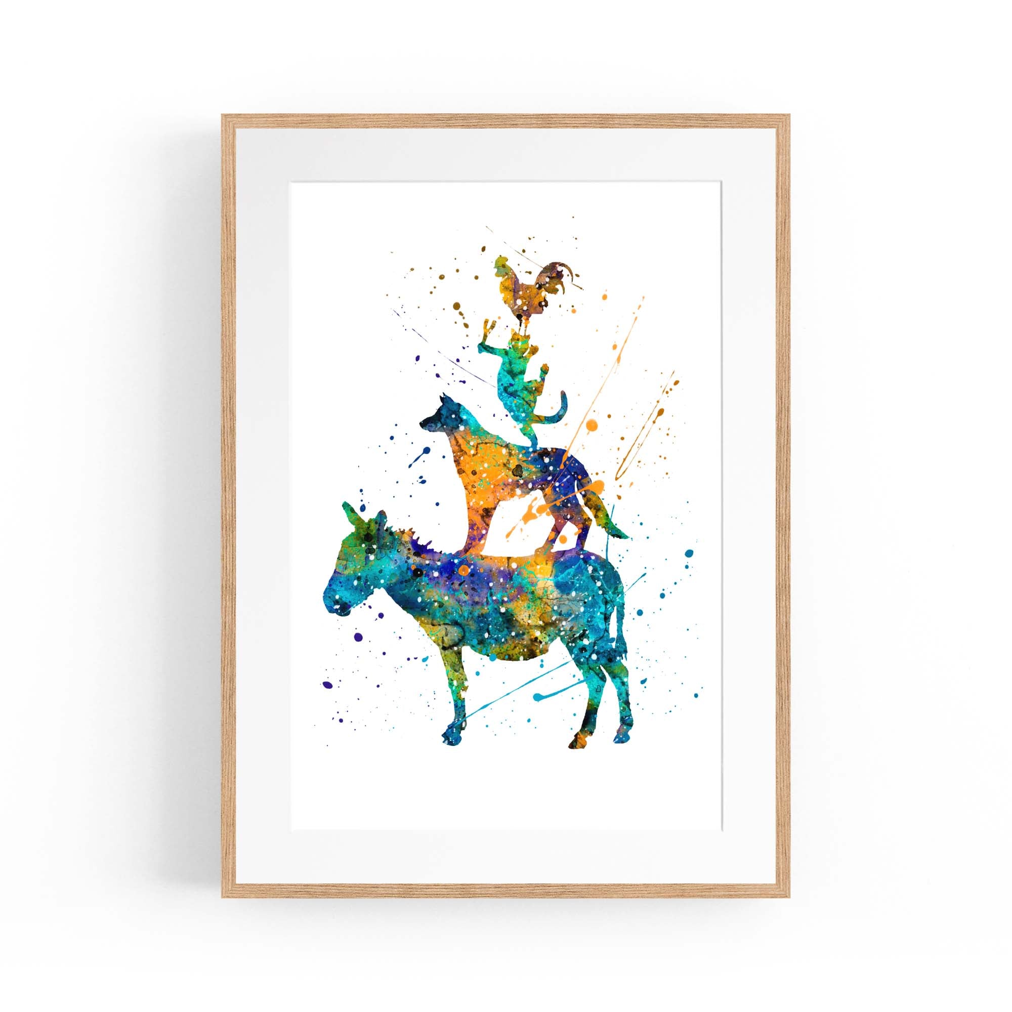 Musicians of Bremen Nursery Story Wall Art