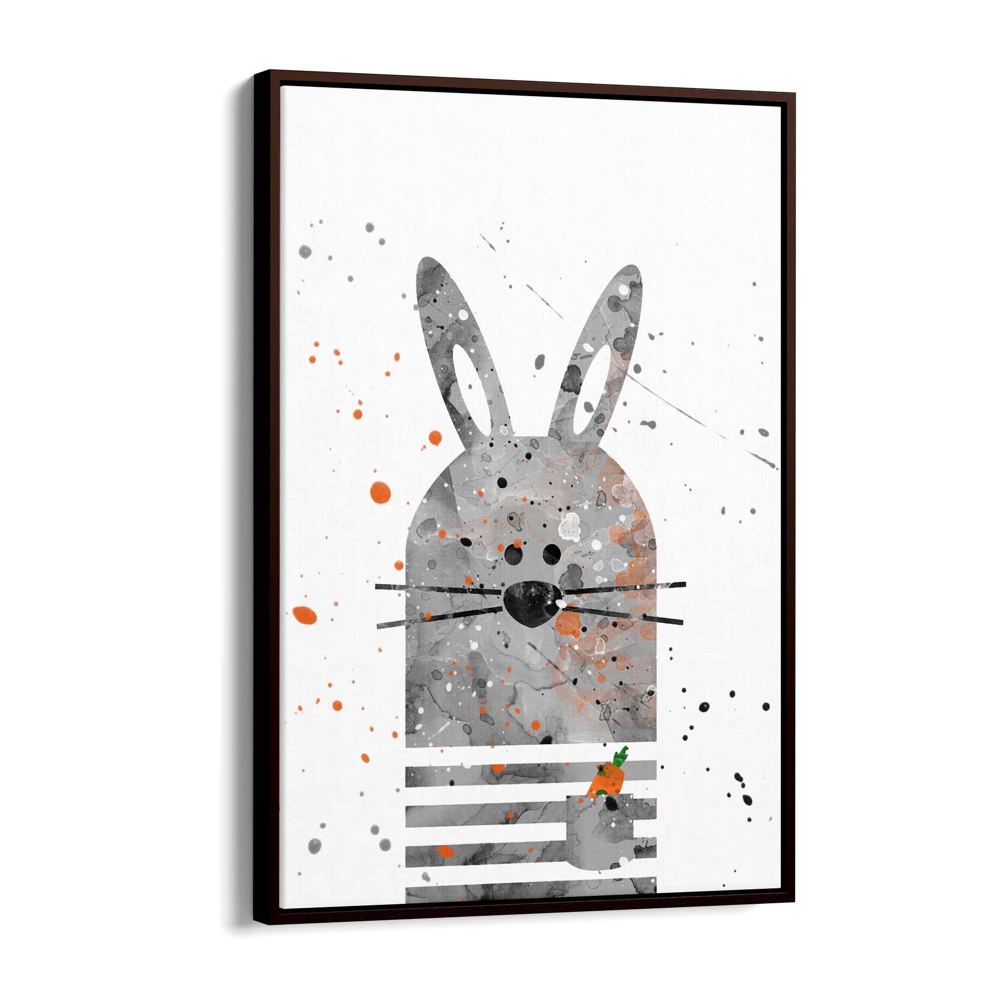 Rabbit Nursery Cartoon Cute Baby Wall Art #1