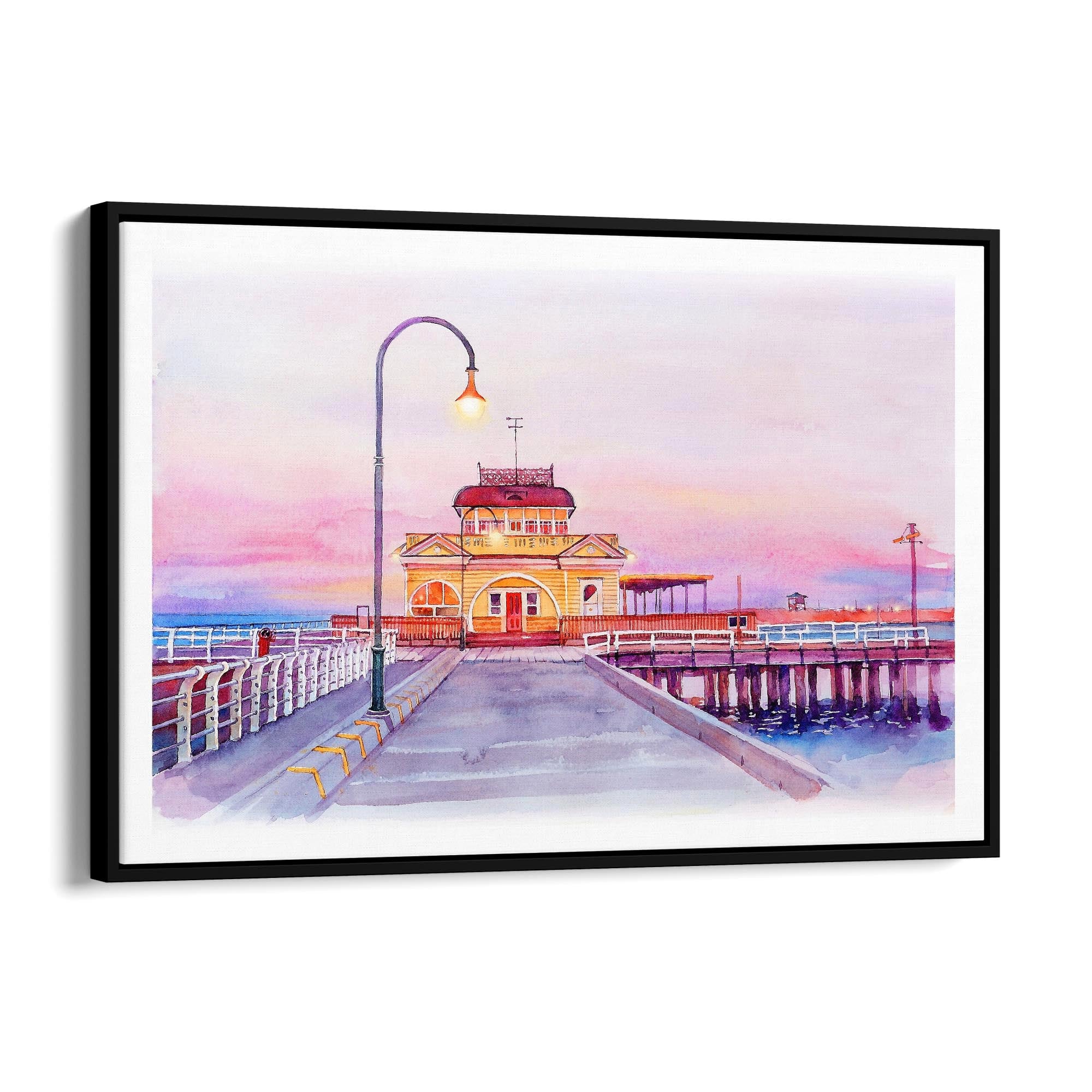 St Kilda Pier Watercolour Painting Melbourne Art