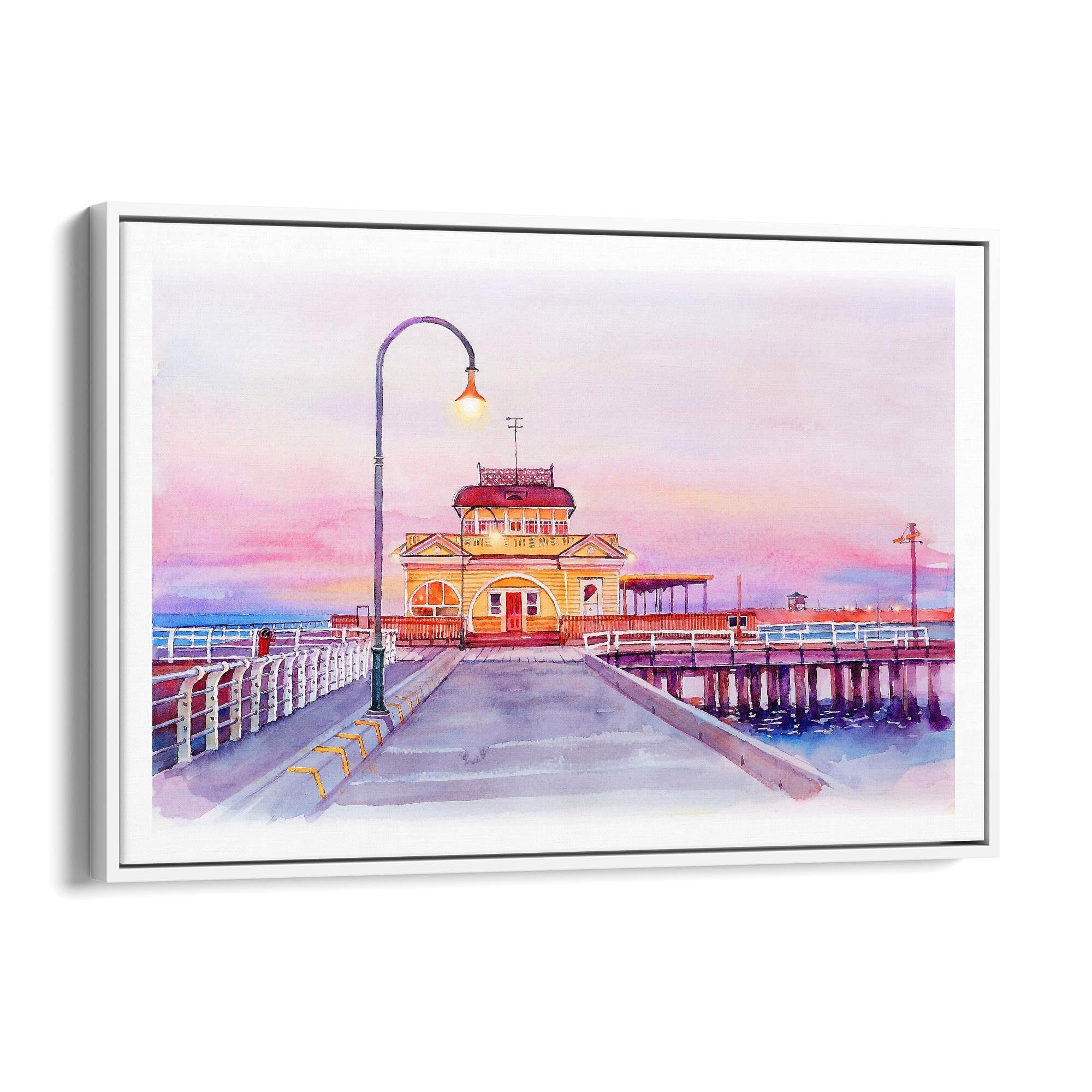 St Kilda Pier Watercolour Painting Melbourne Art