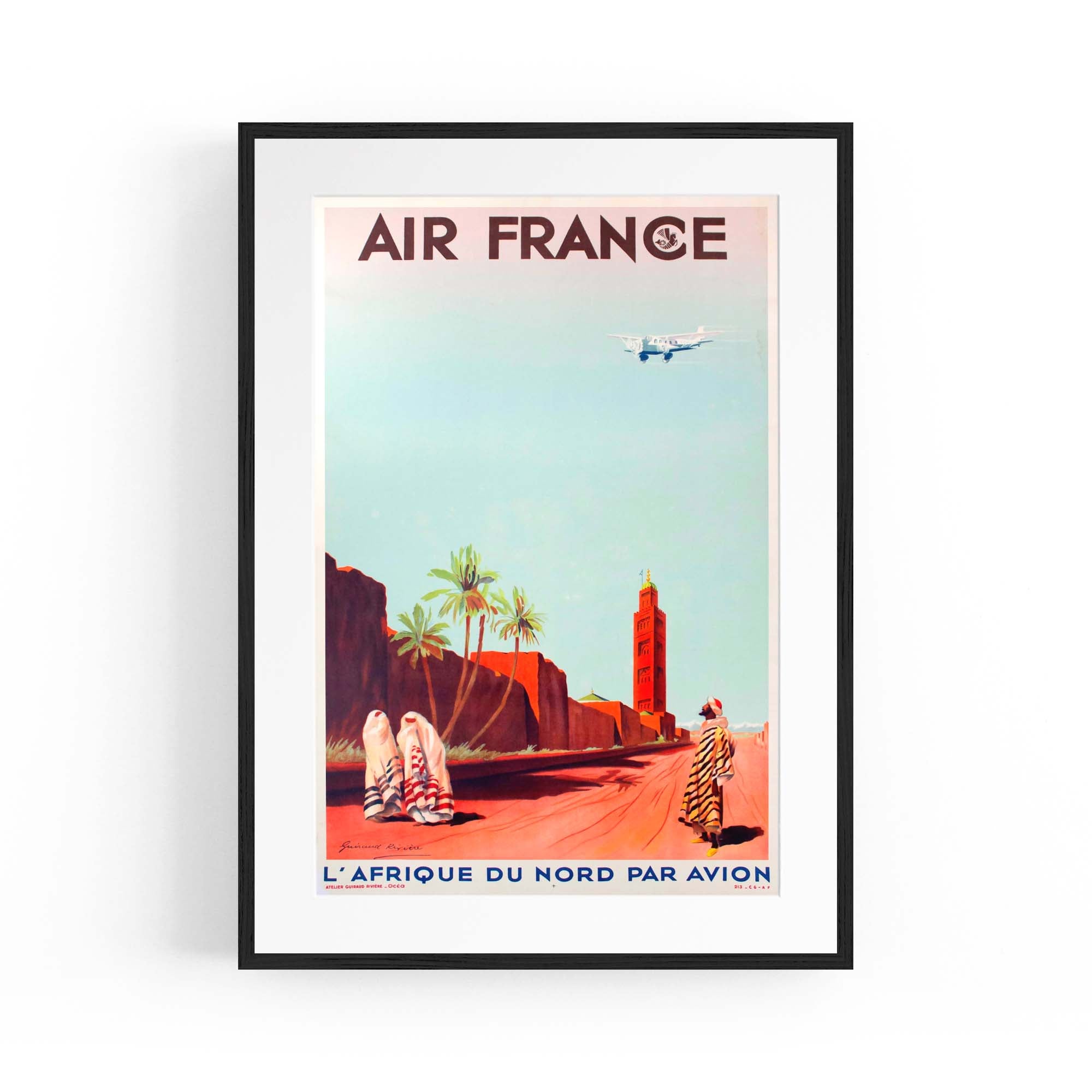 North Africa by Air France Vintage Travel Advert Wall Art