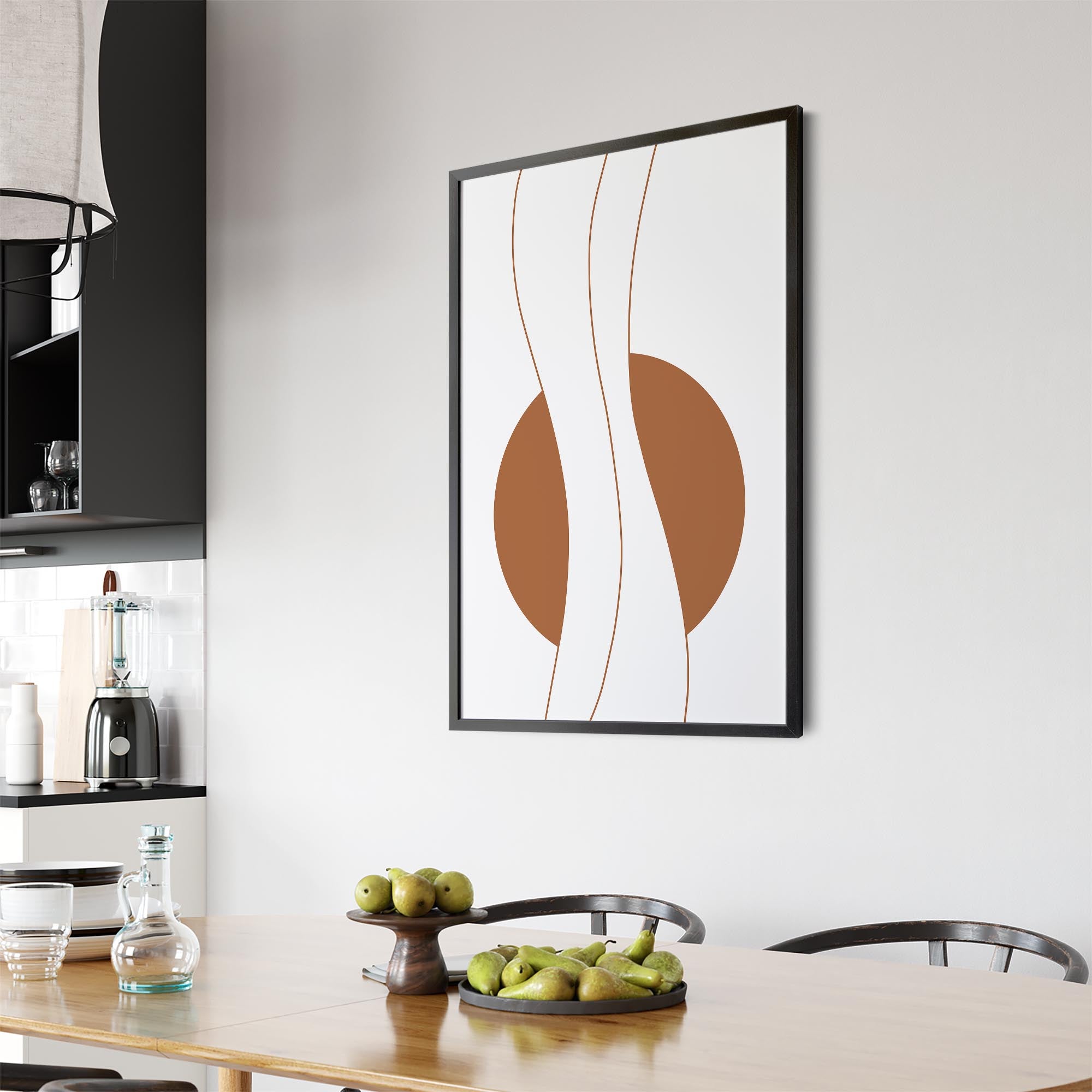 Minimal Waves Line Abstract Wall Art #6