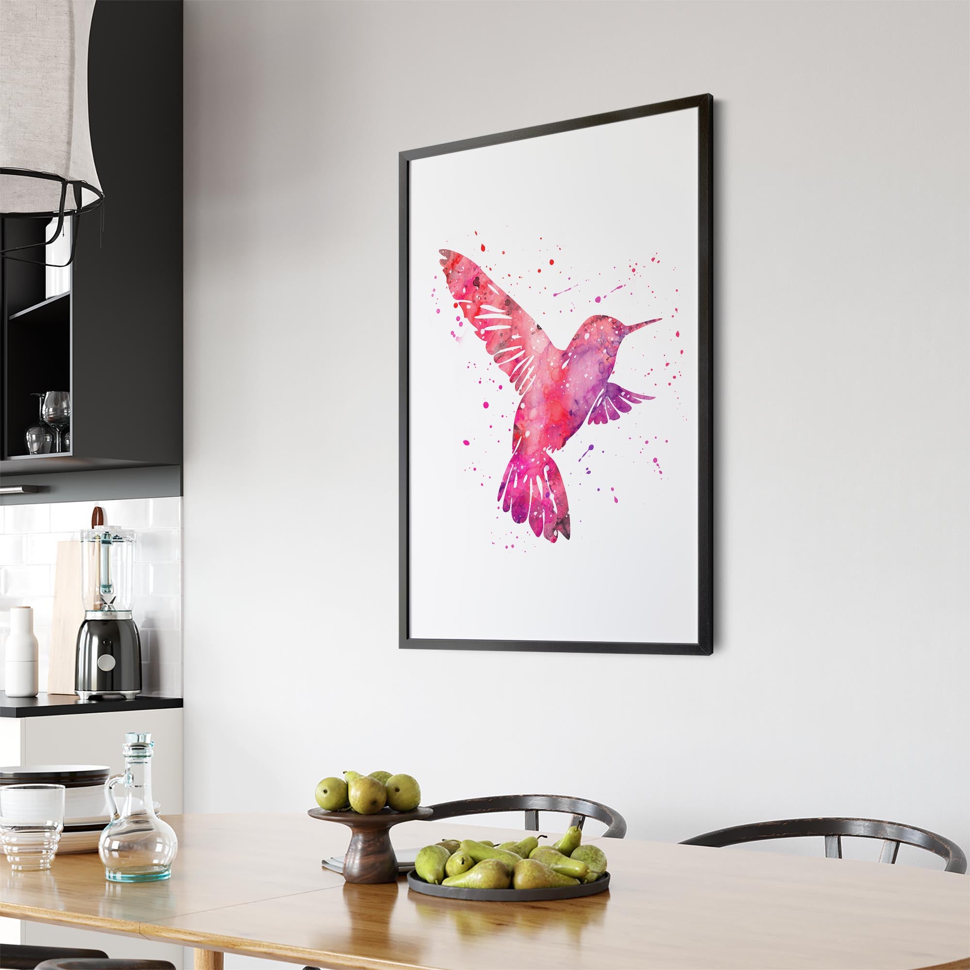 Watercolour Hummingbird Bird Nursery Wall Art #3