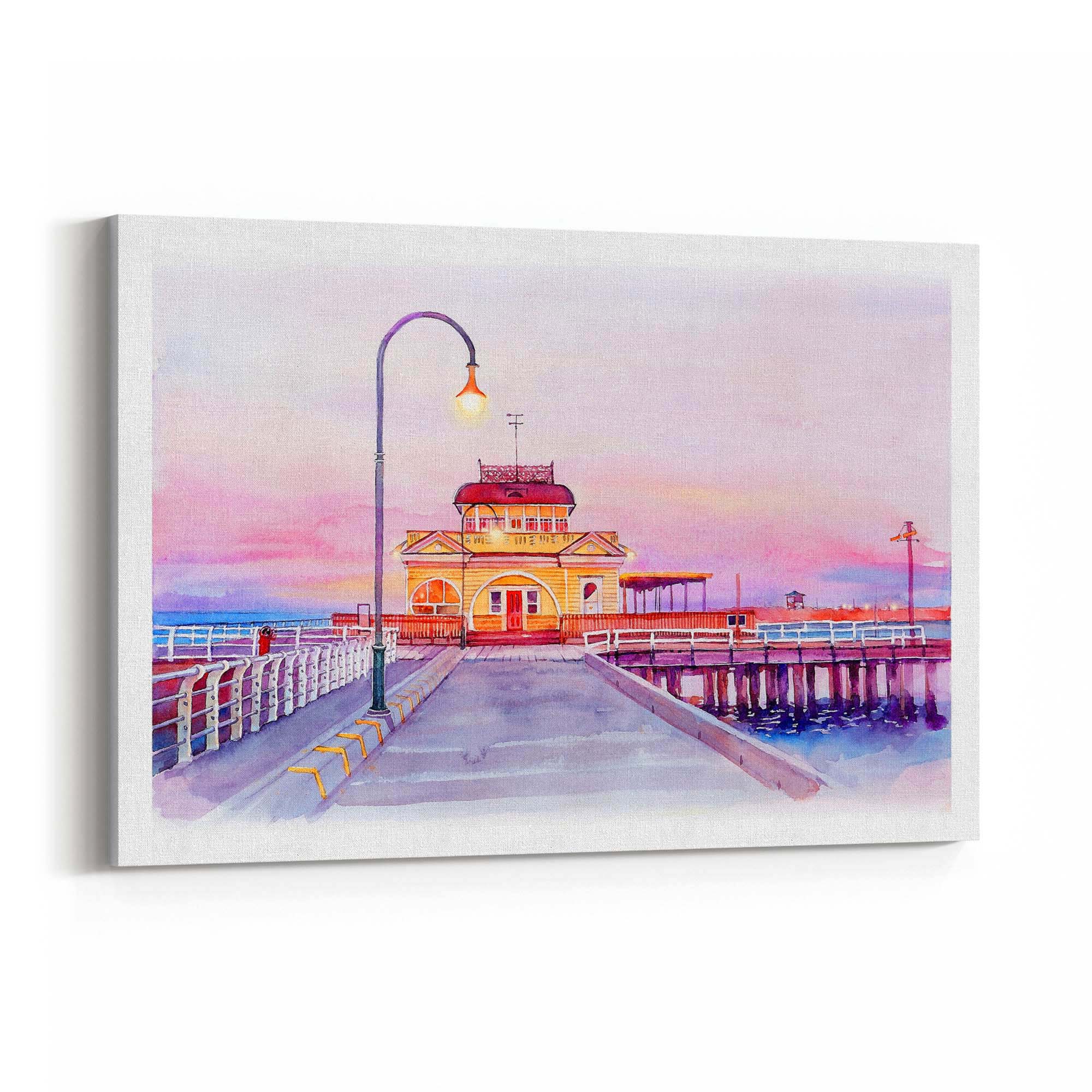 St Kilda Pier Watercolour Painting Melbourne Art