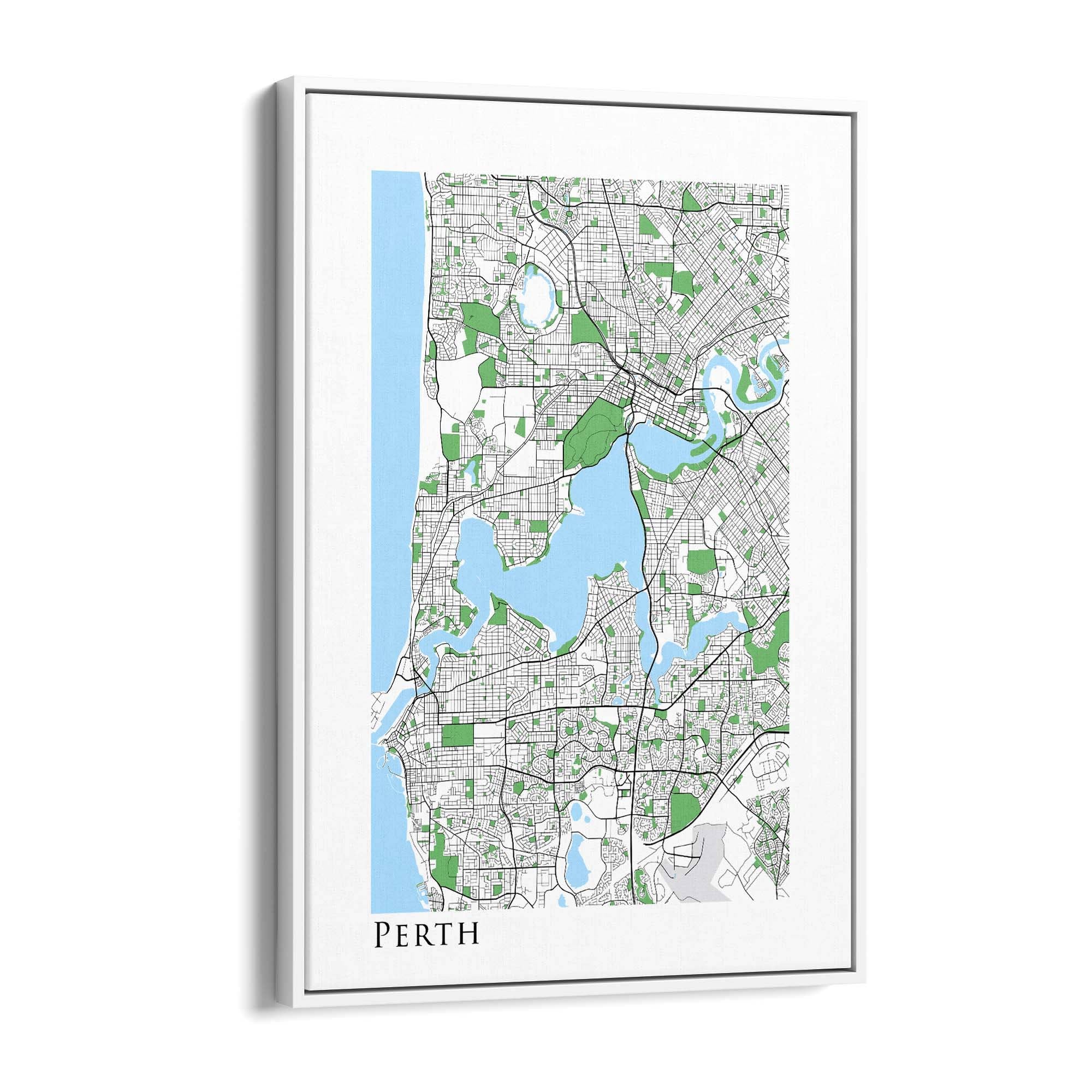 Minimal Perth Map Western Australia Wall Art