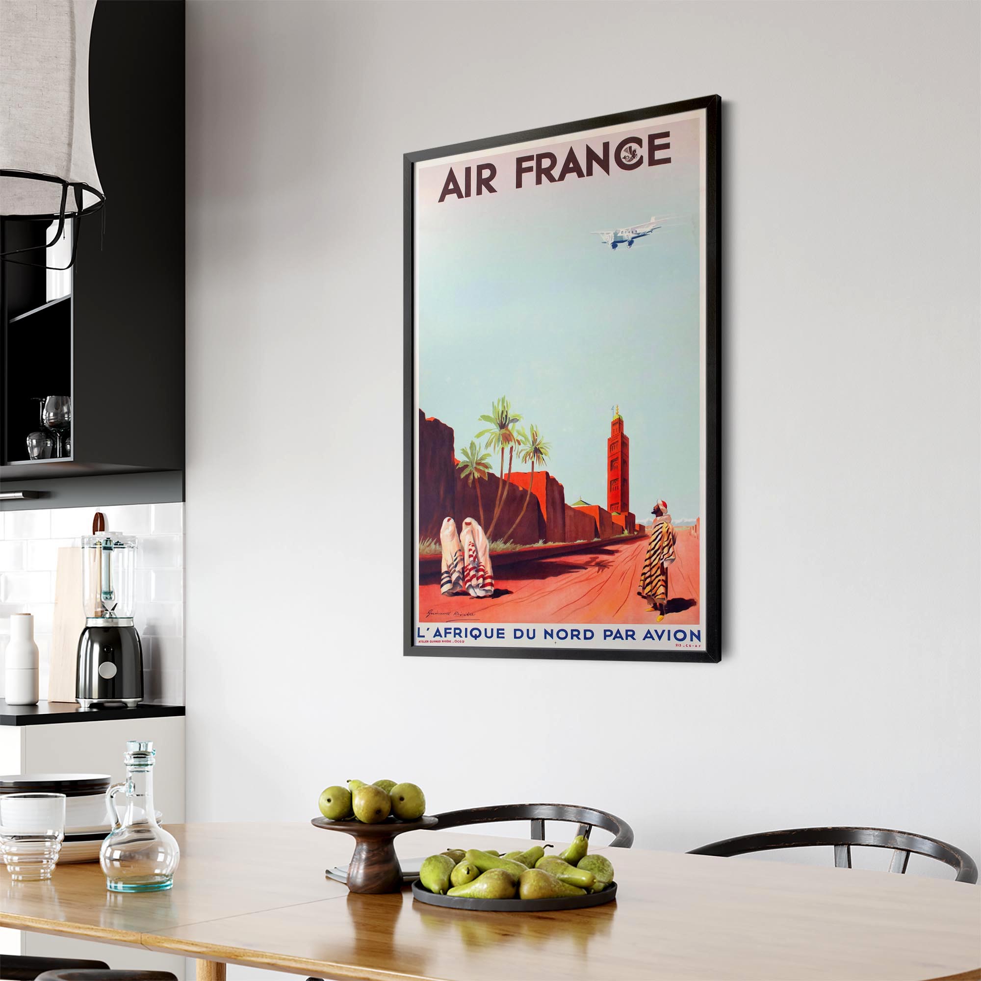 North Africa by Air France Vintage Travel Advert Wall Art