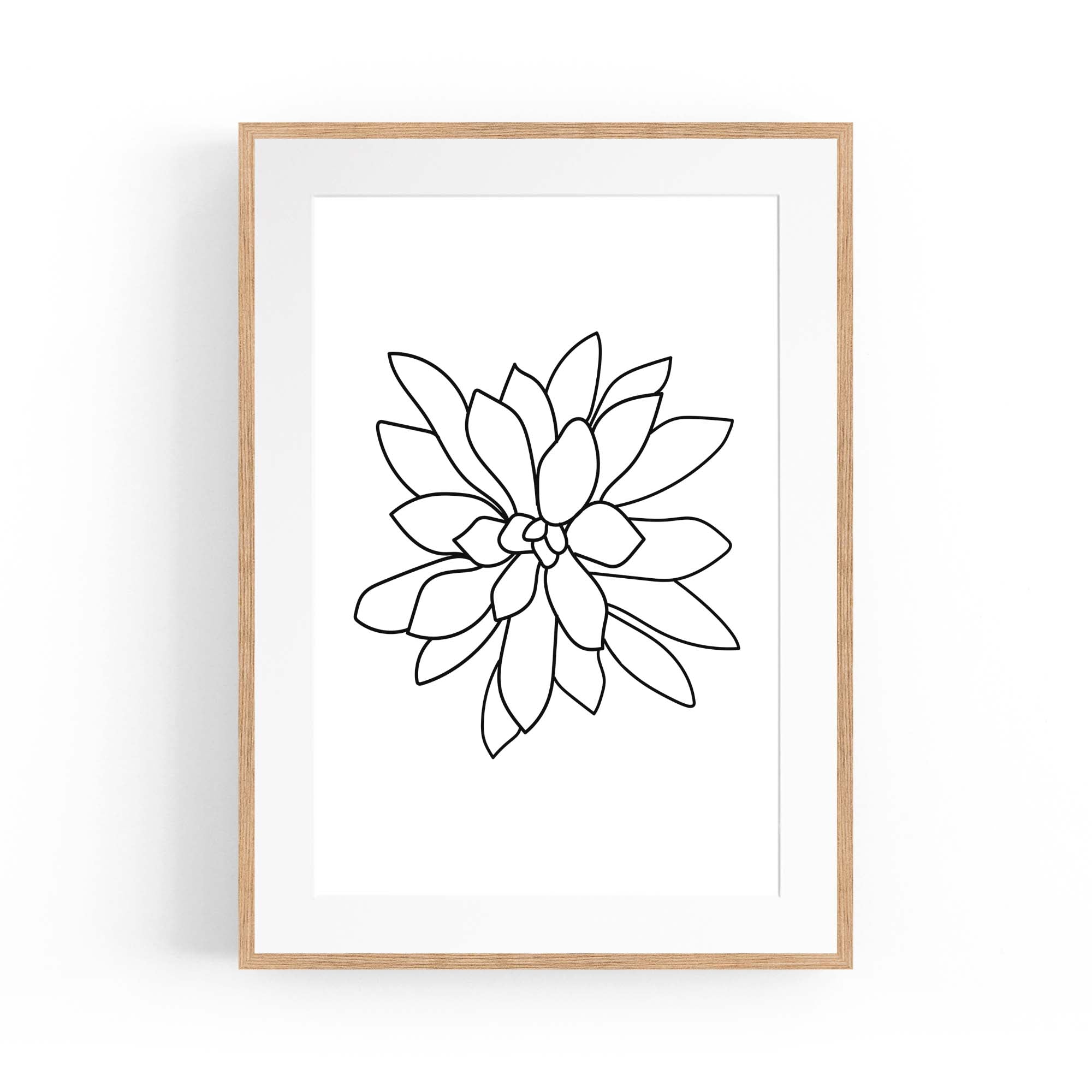 Minimal Flower Line Drawing Abstract Wall Art #5