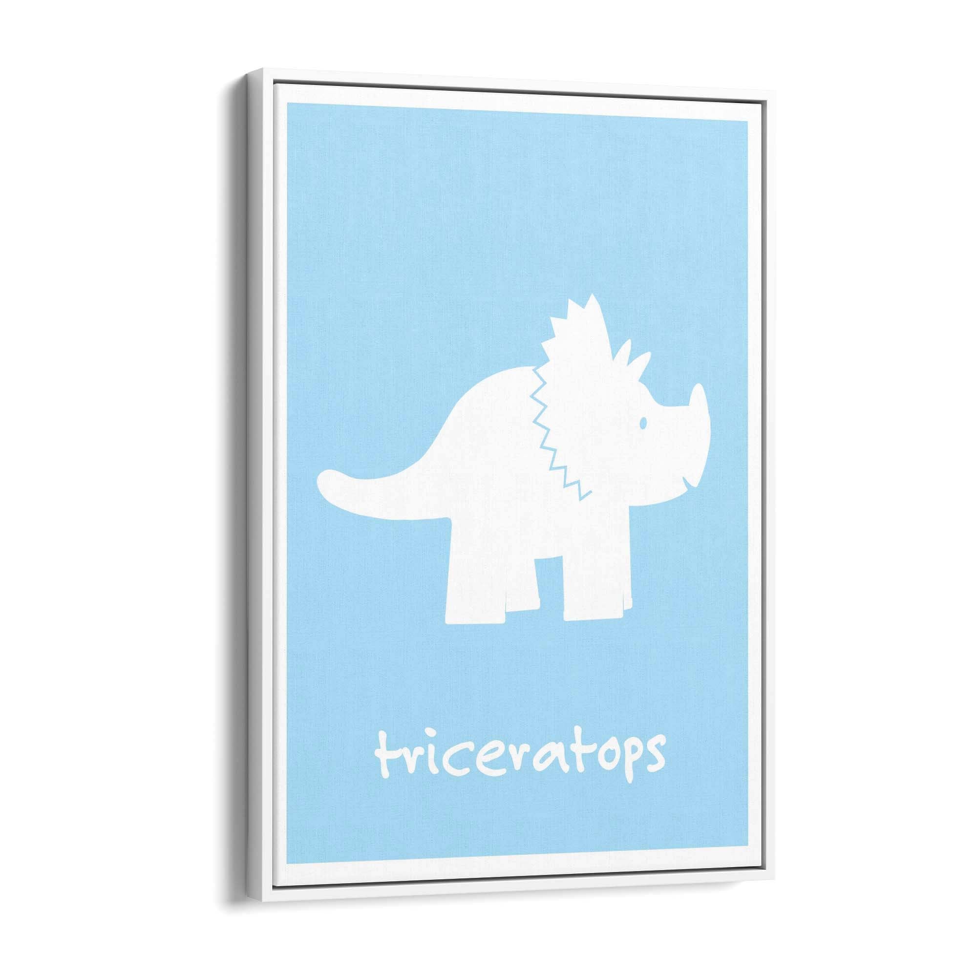 Tricerotops Dinosaur Boys Bedroom Nursery Wall Art