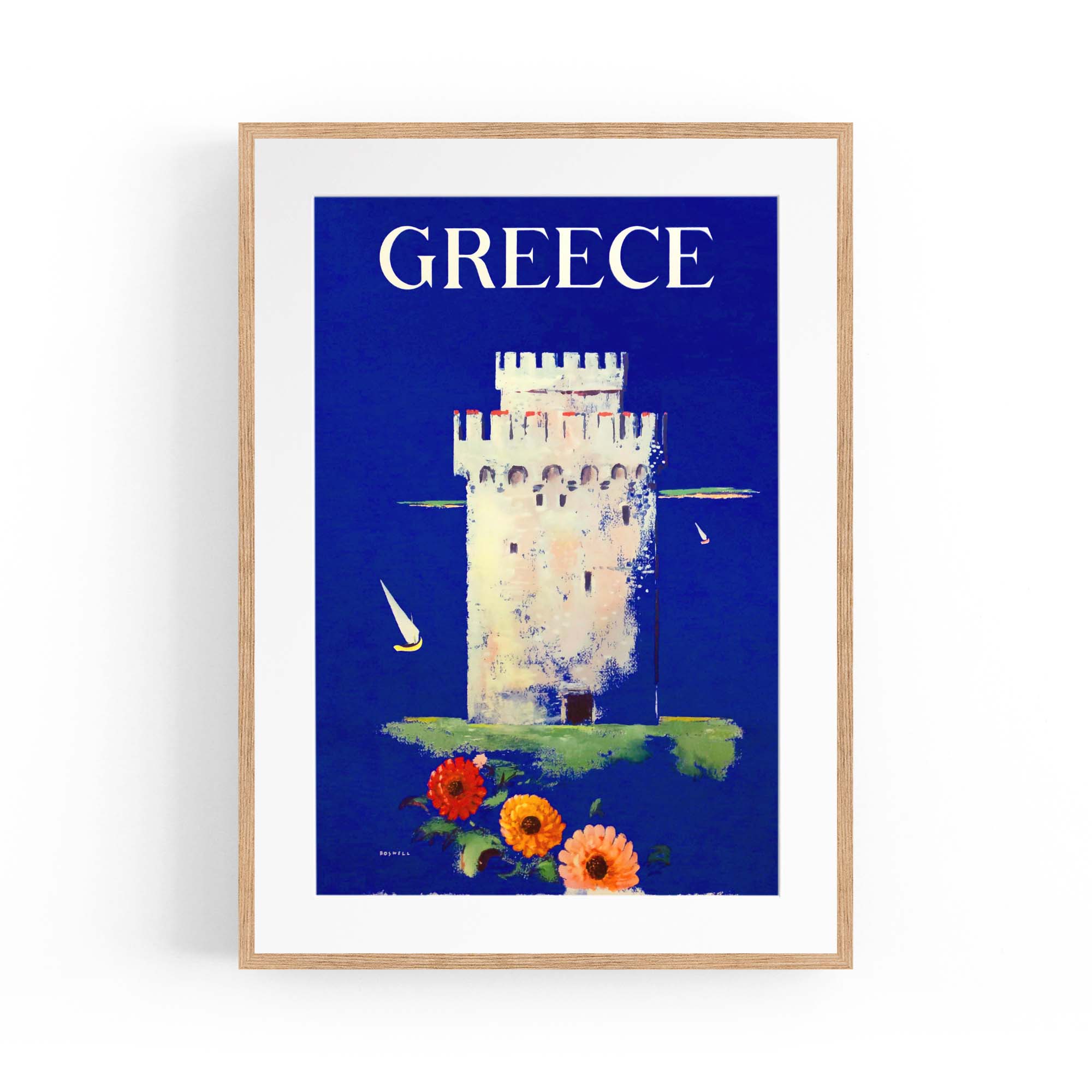 Thessaloniki Greece Vintage Travel Advert Wall Art