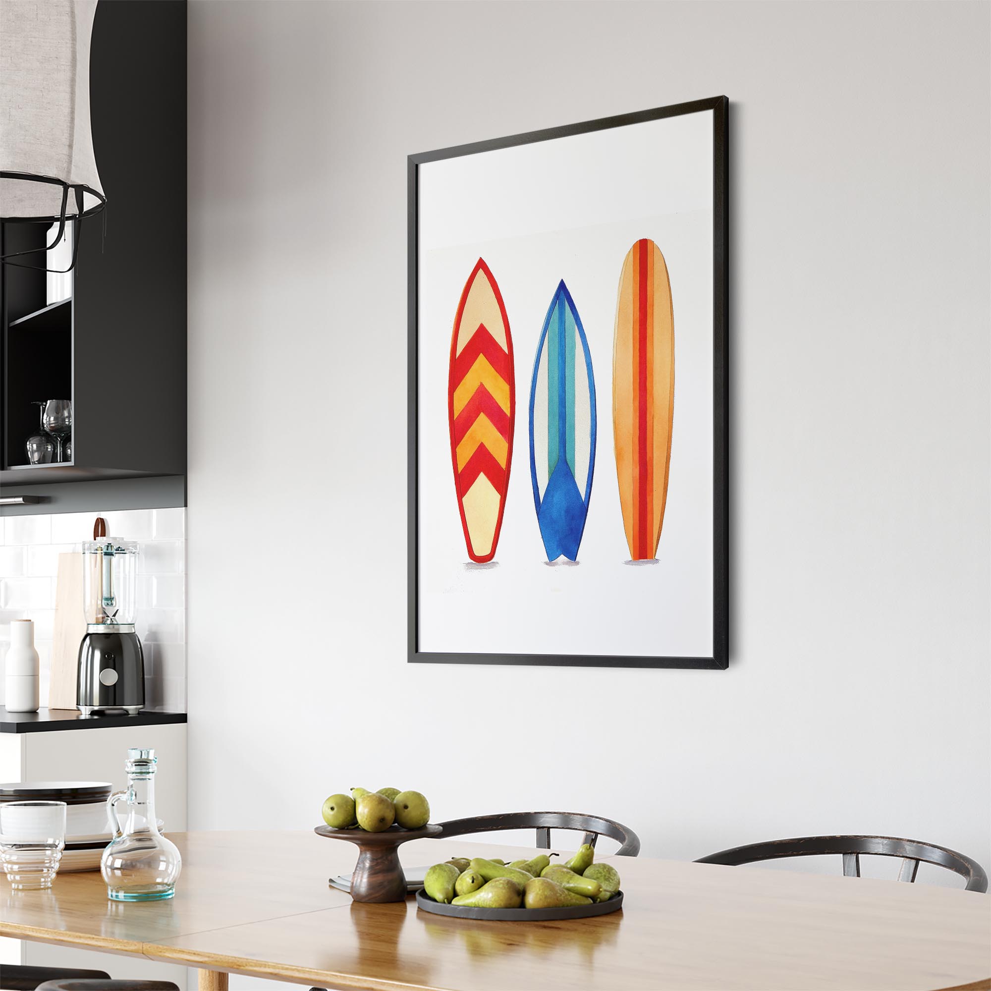 Surfboard Watercolour Australian Surf Wall Art