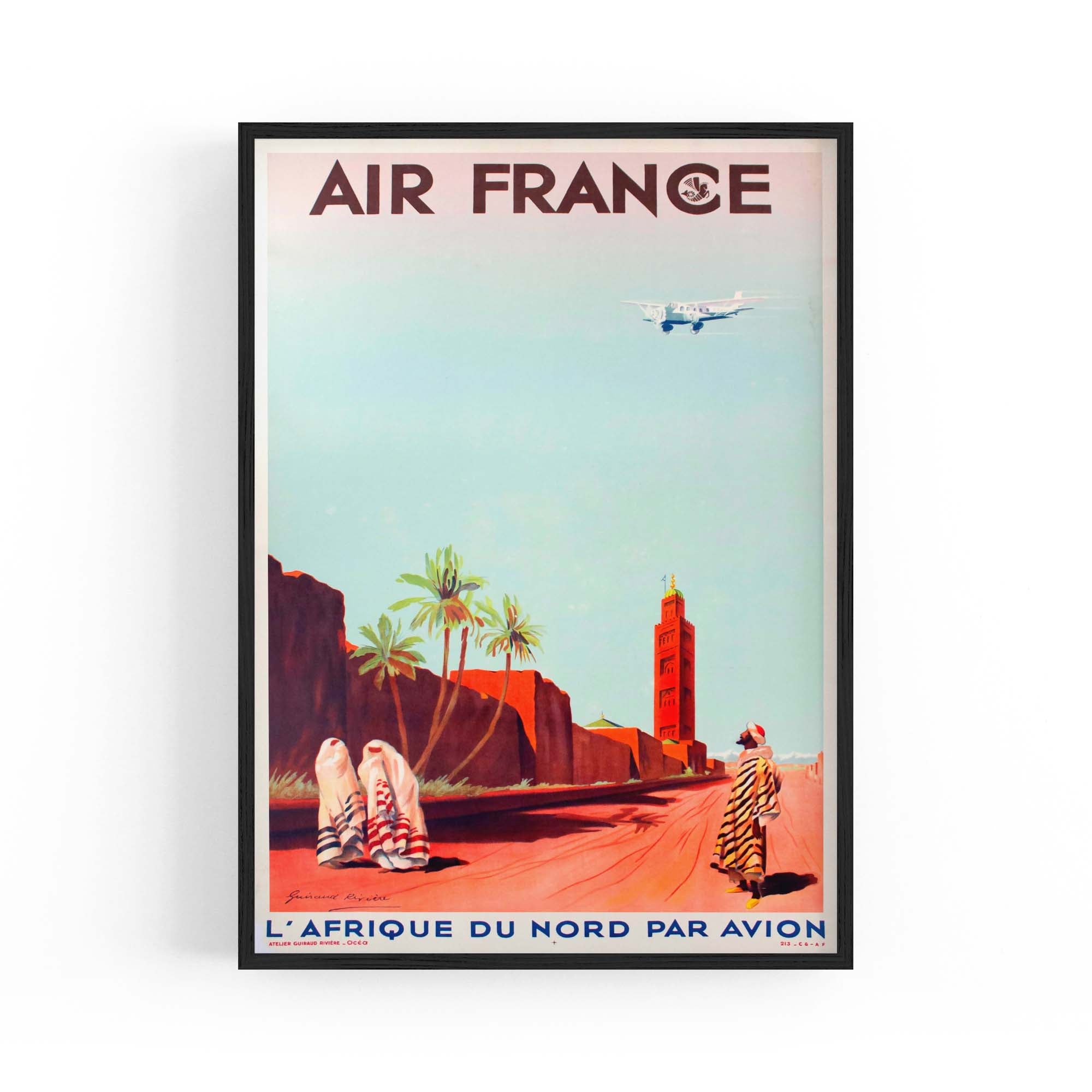 North Africa by Air France Vintage Travel Advert Wall Art