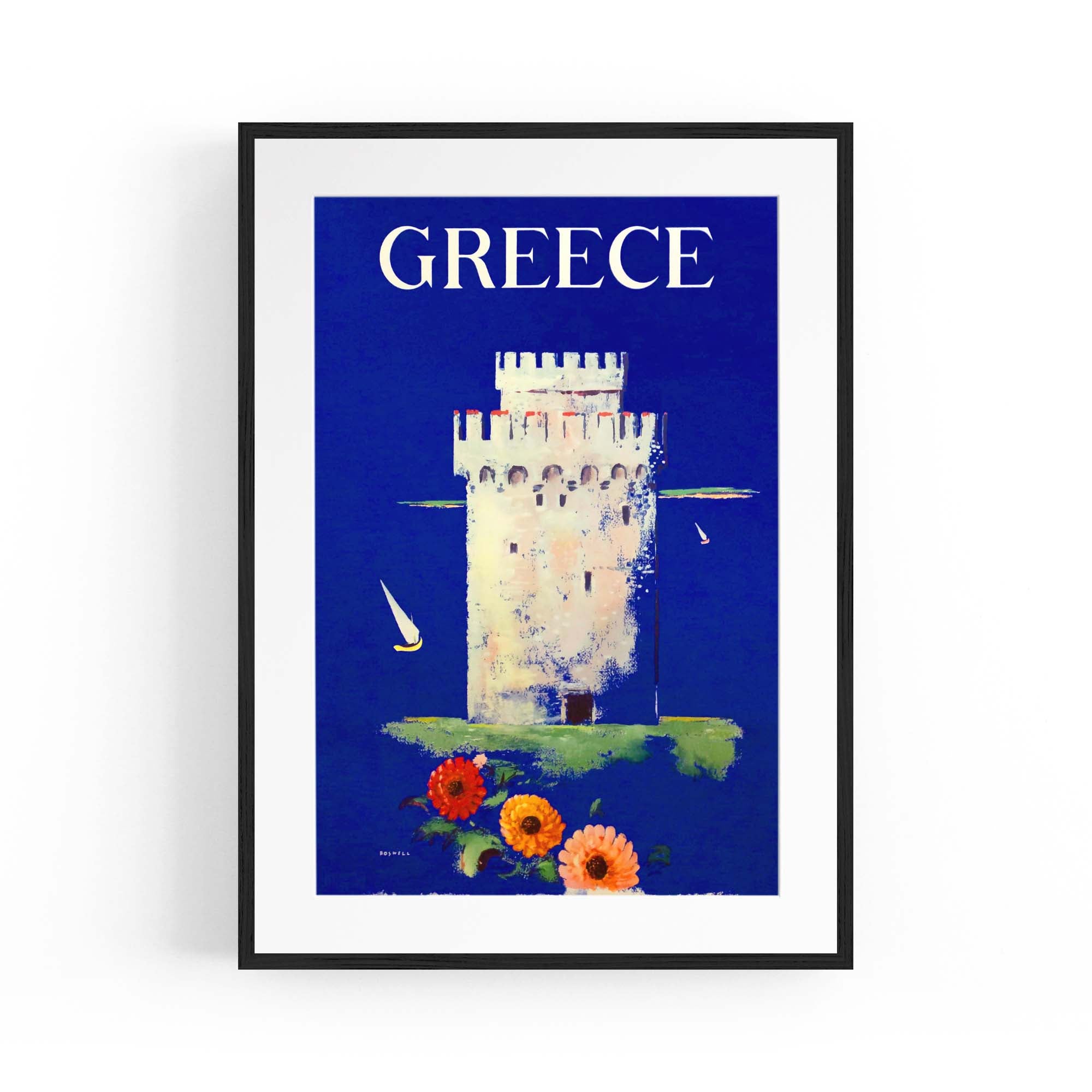 Thessaloniki Greece Vintage Travel Advert Wall Art