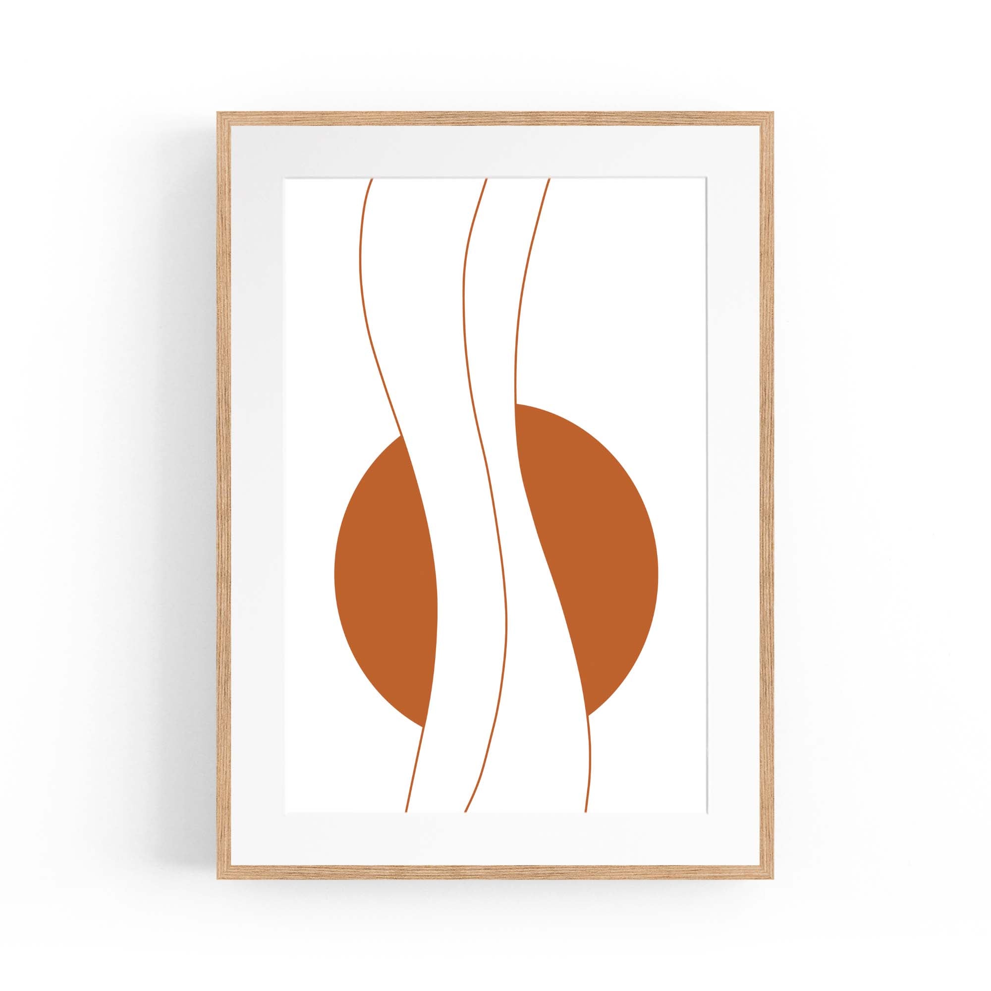 Minimal Waves Line Abstract Wall Art #6